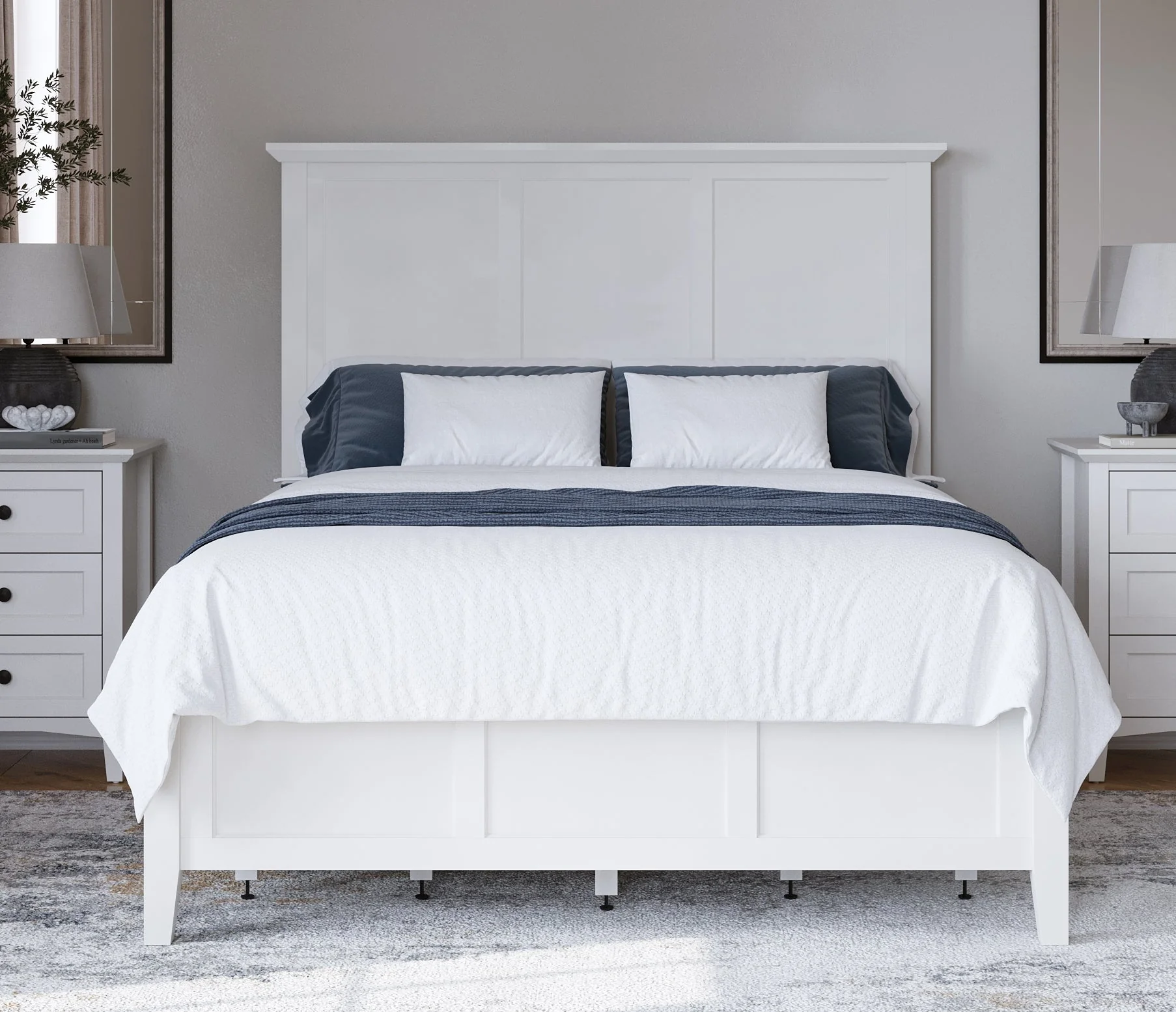 Grace Four Drawer Eastern King Platform Storage Bed in Snowfall White - Image 3