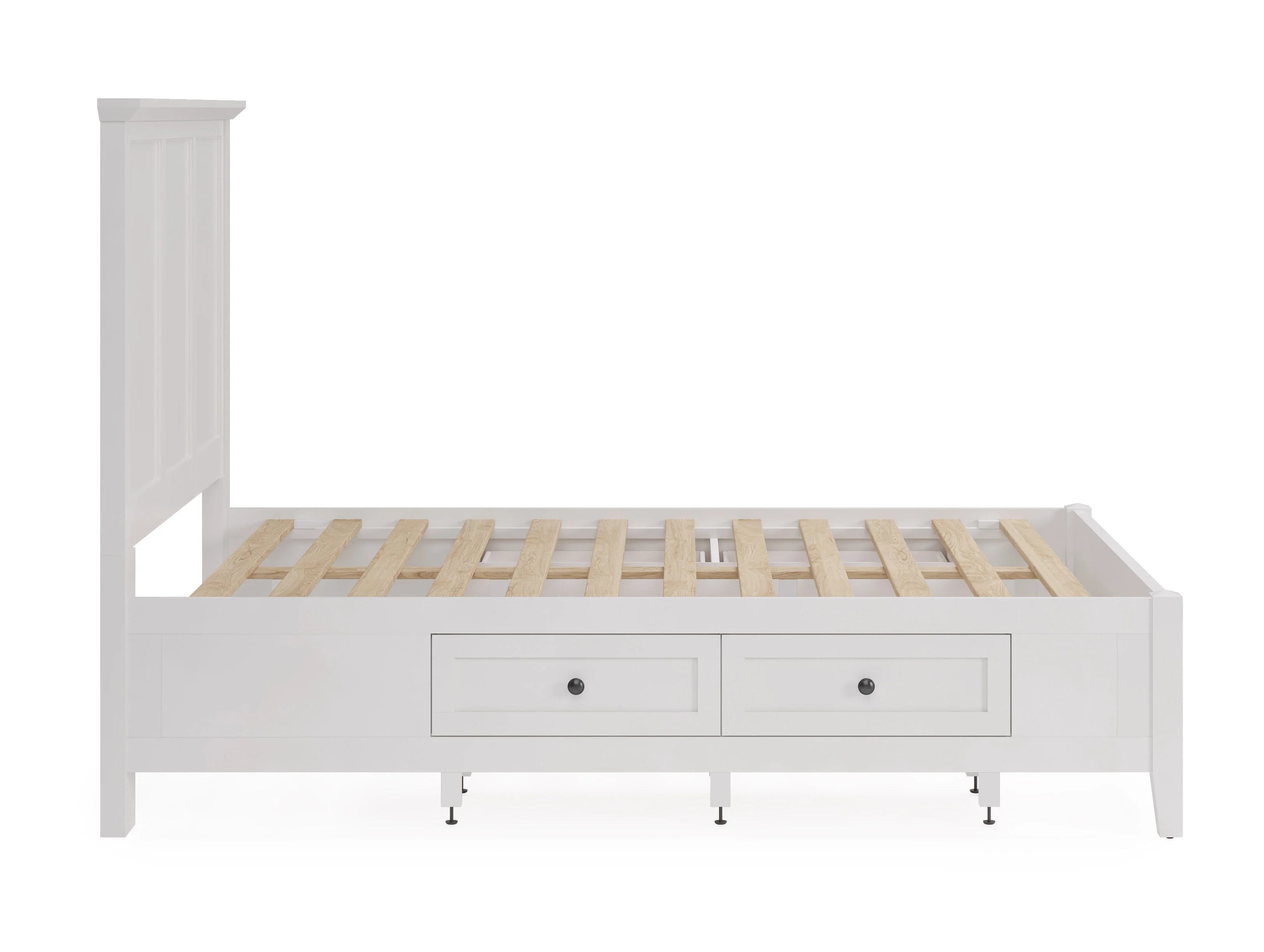 Grace Four Drawer Eastern King Platform Storage Bed in Snowfall White - Image 9