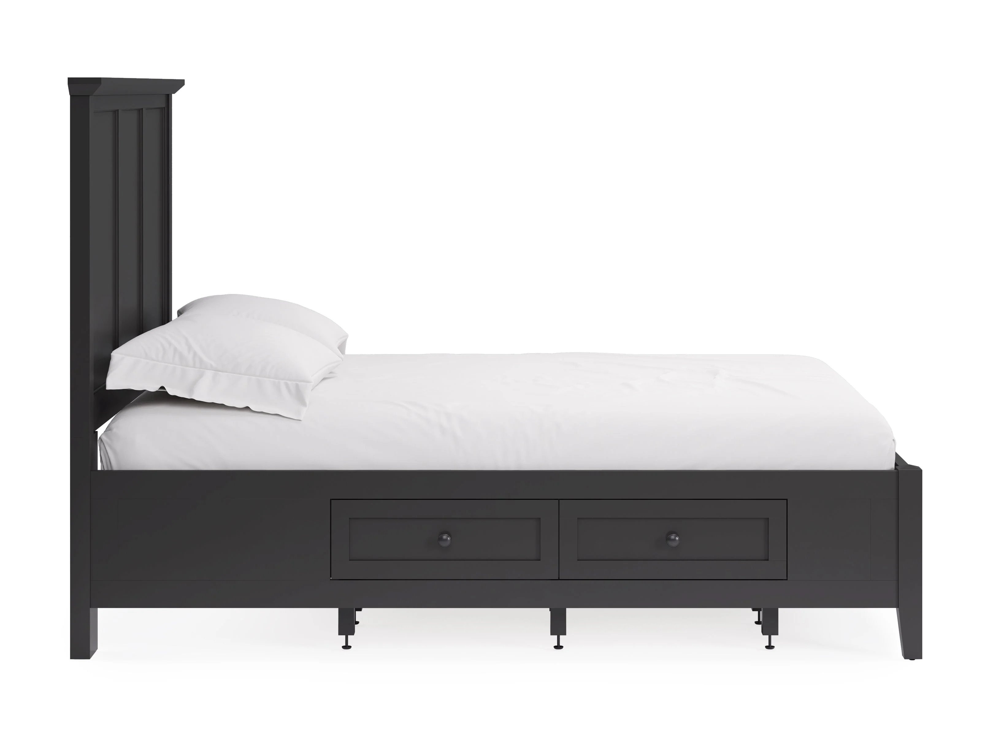 Grace Four Drawer Queen Platform Storage Bed in Raven Black - Image 4