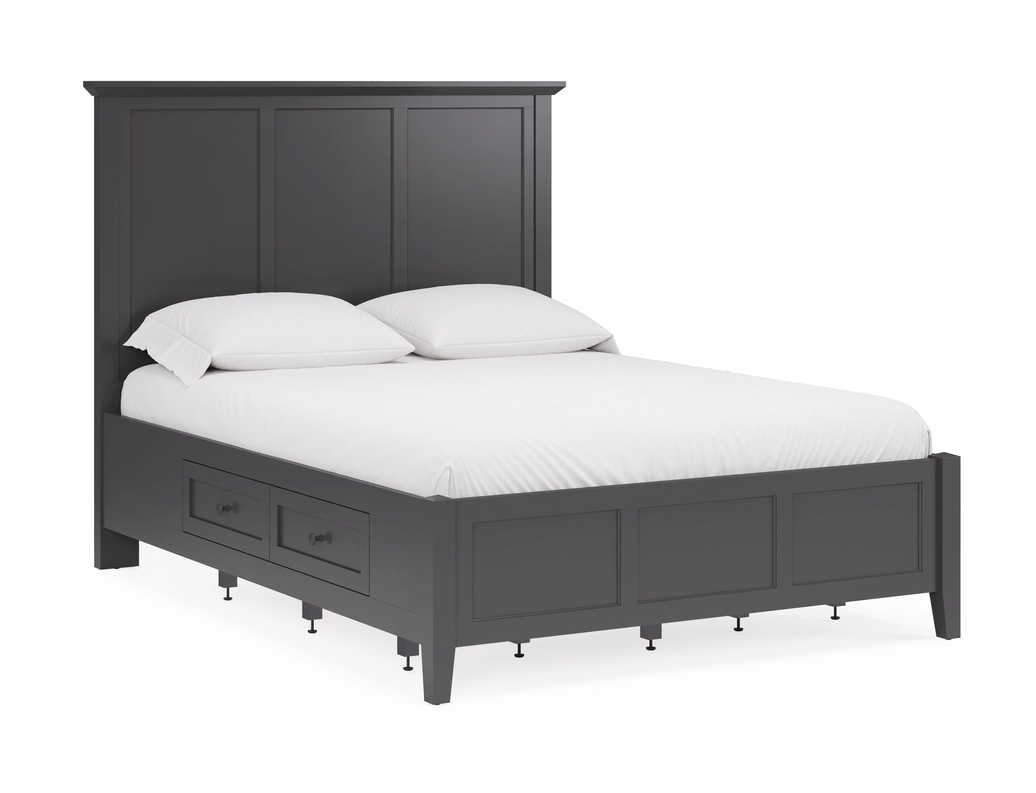 Grace Four Drawer Queen Platform Storage Bed in Raven Black - Image 5