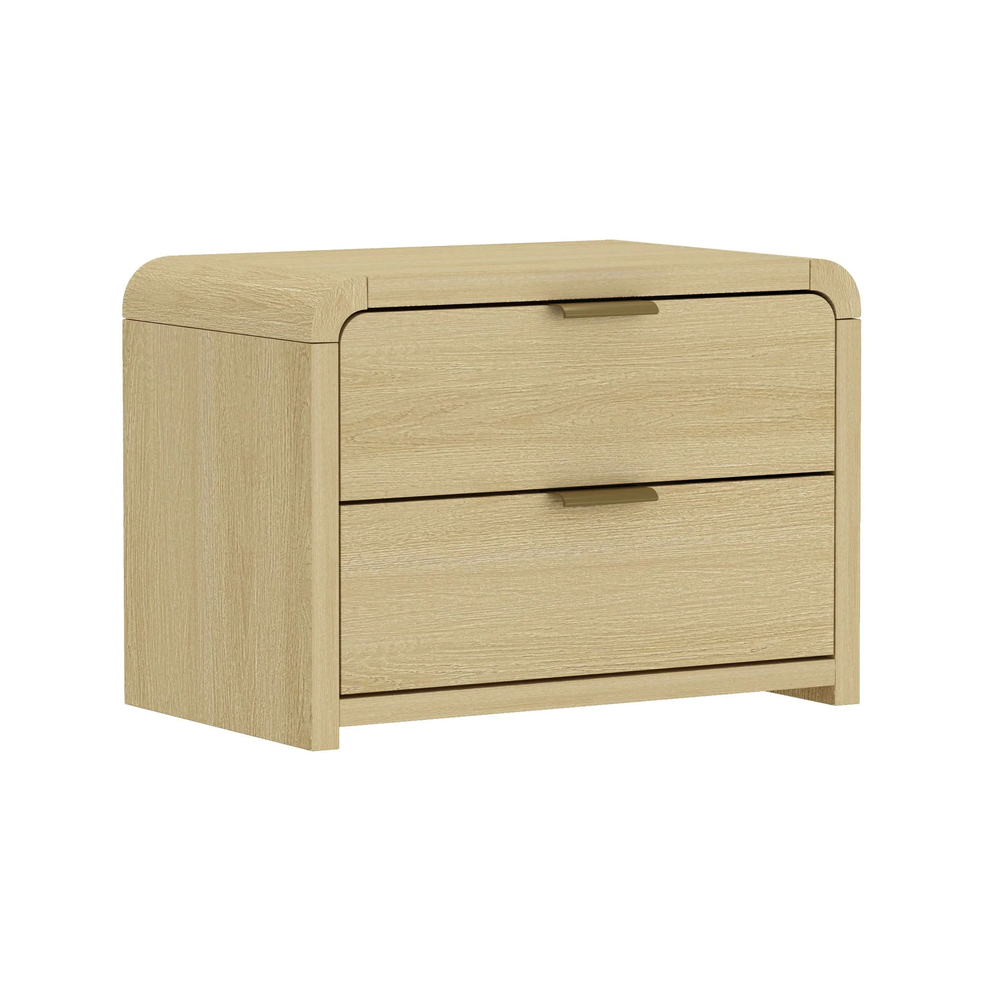 Grace Nightstand in Natural Oak and Gold - Image 6