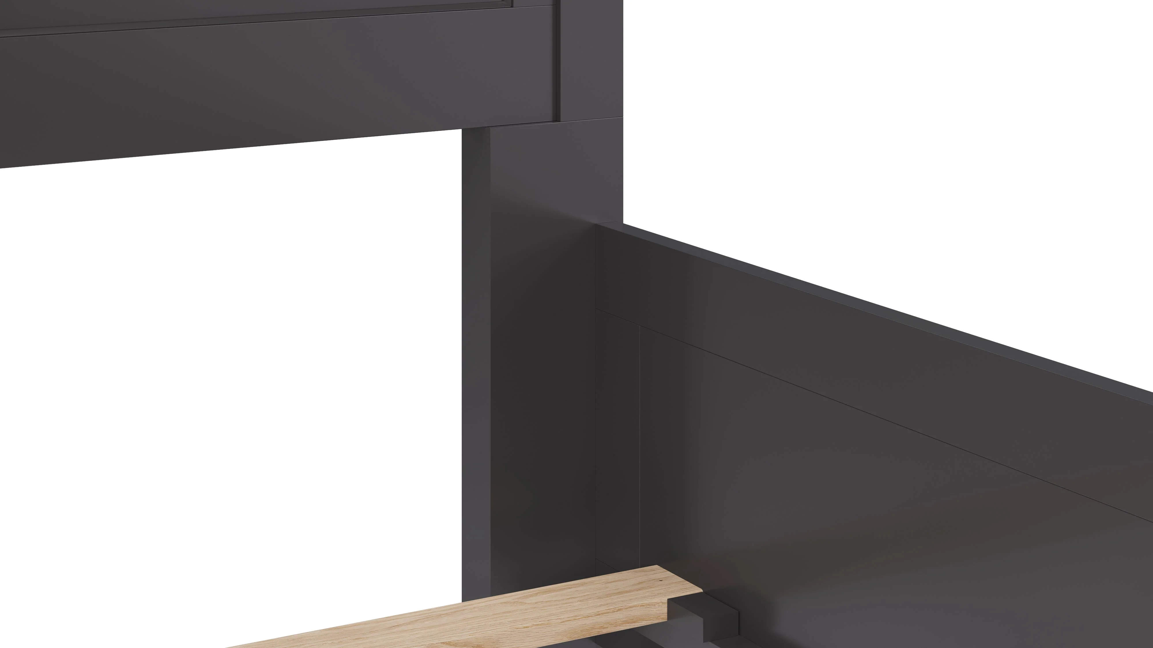 Grace Three California King Panel Bed in Raven Black - Image 9