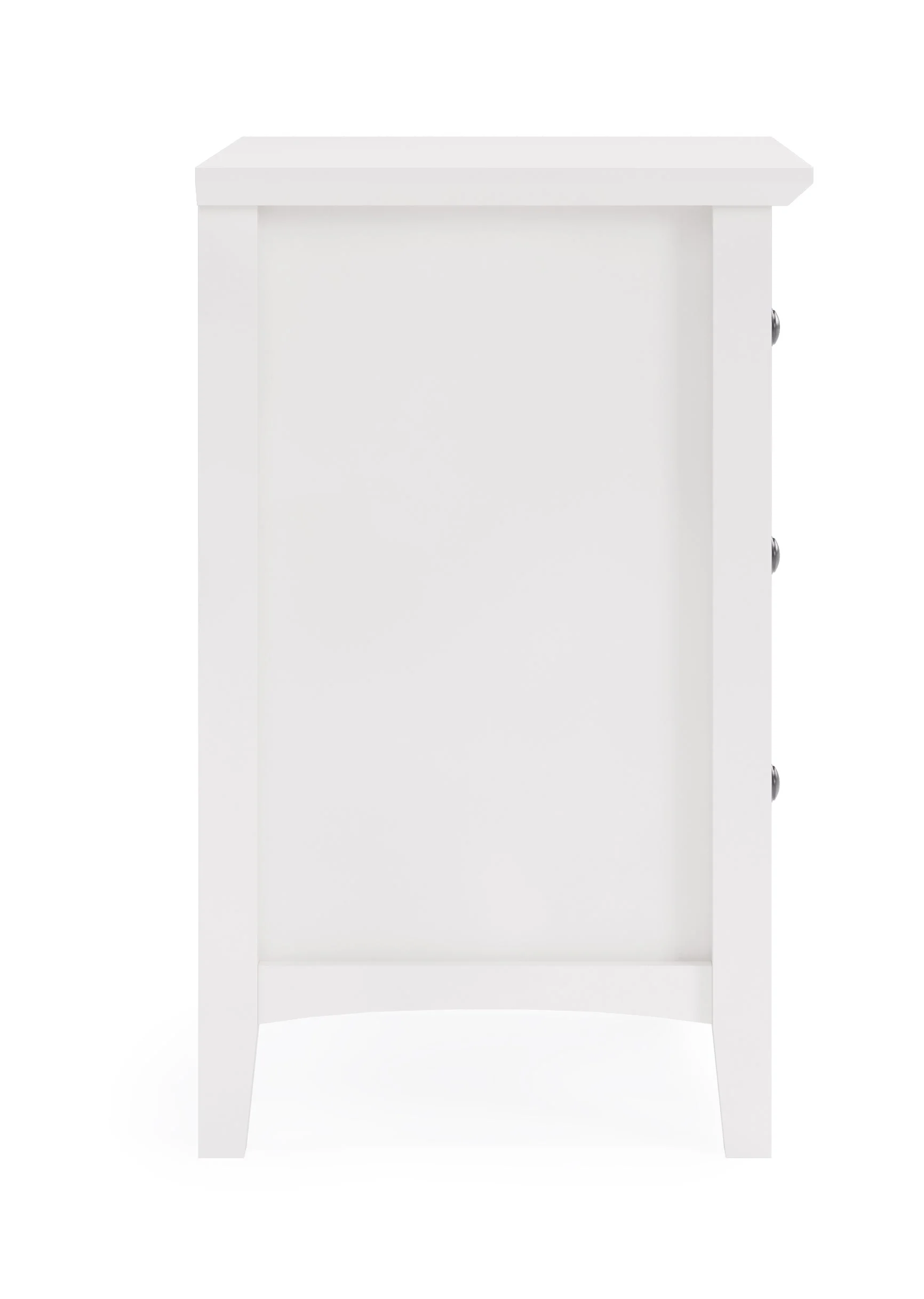 Grace Three Drawer Nightstand in Snowfall White - Image 4
