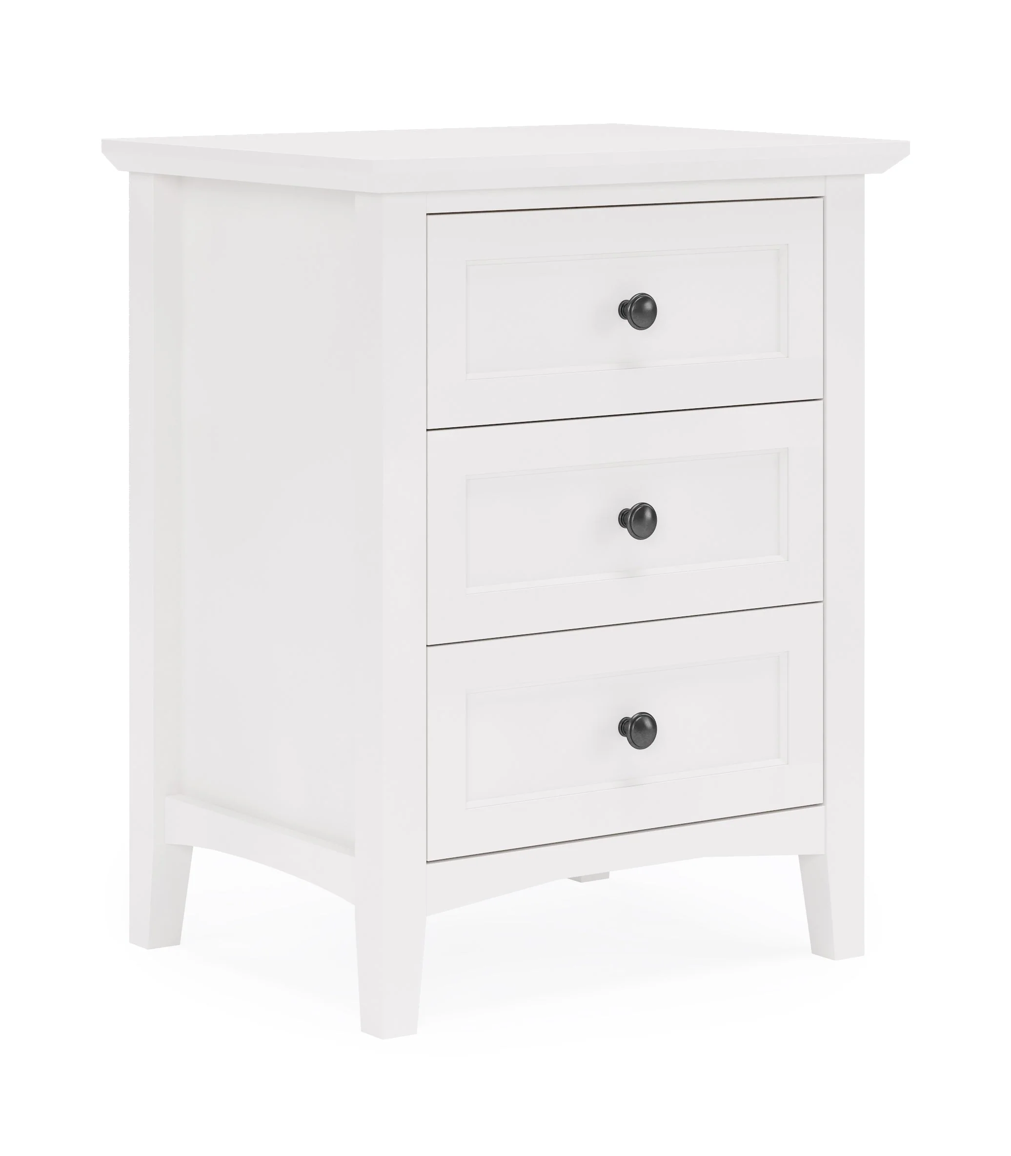 Grace Three Drawer Nightstand in Snowfall White - Image 5