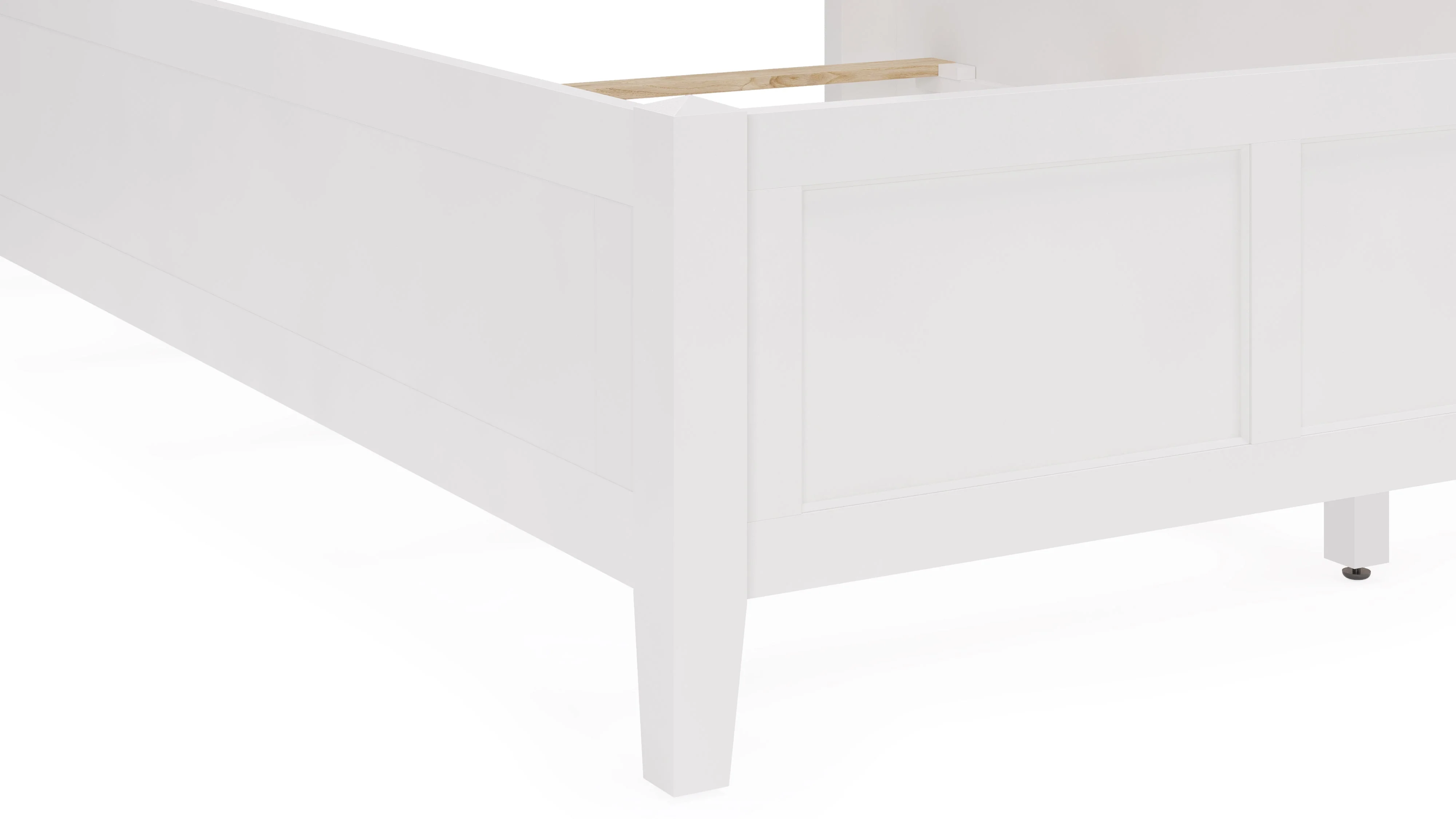 Grace Three Eastern King Panel Bed in Snowfall White - Image 2
