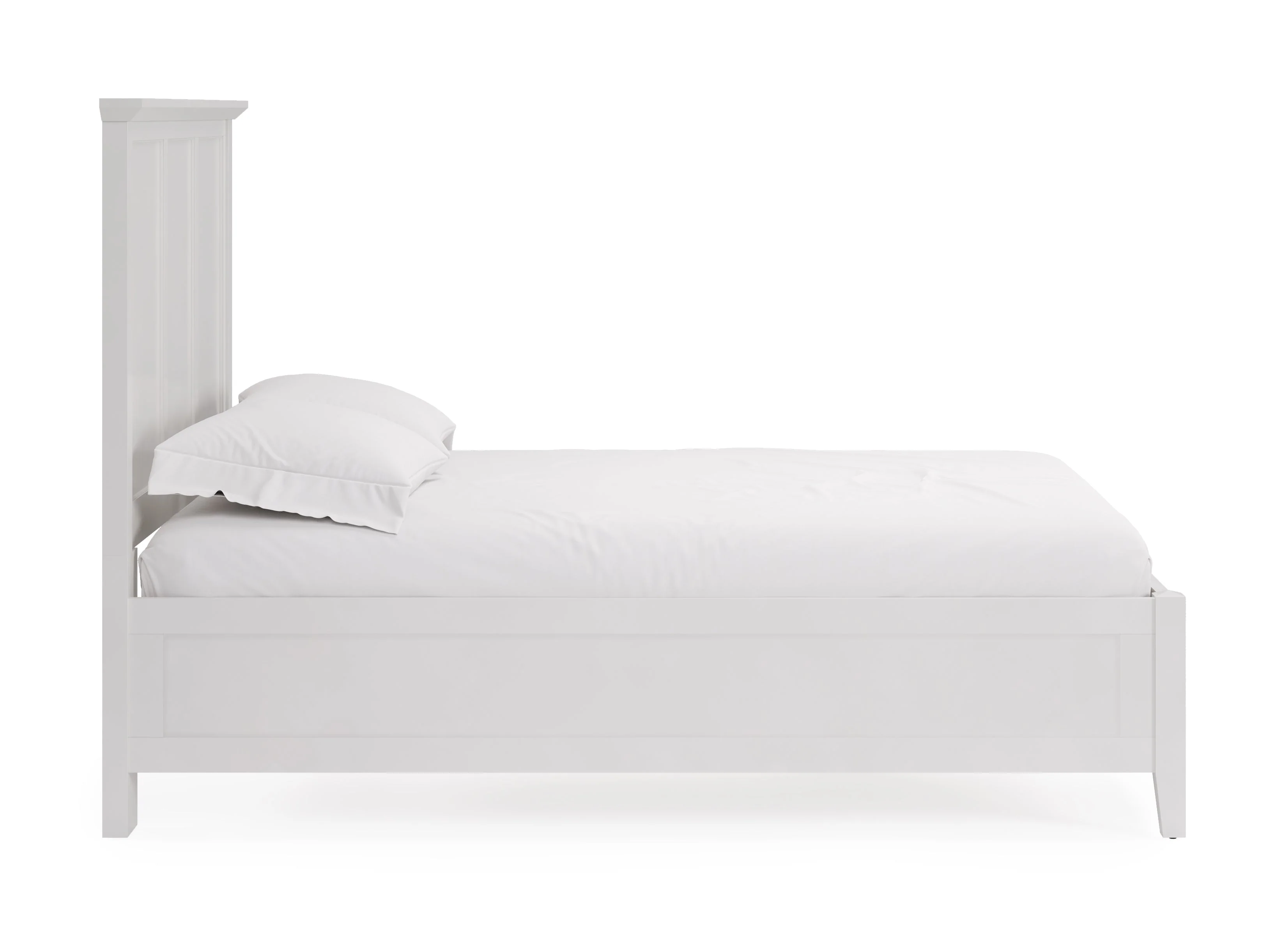Grace Three Eastern King Panel Bed in Snowfall White - Image 4