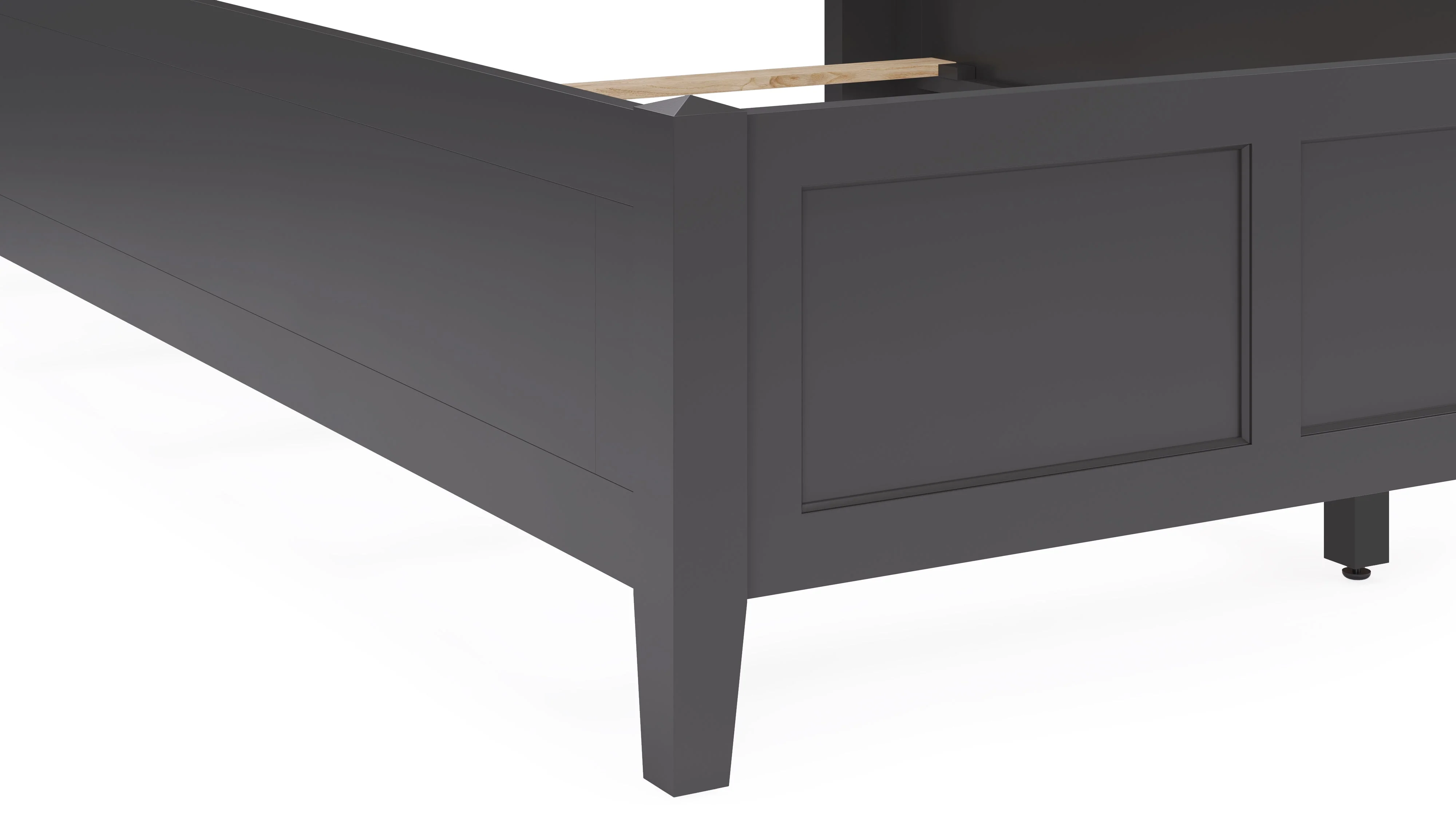 Grace Three Full Panel Bed in Raven Black - Image 8