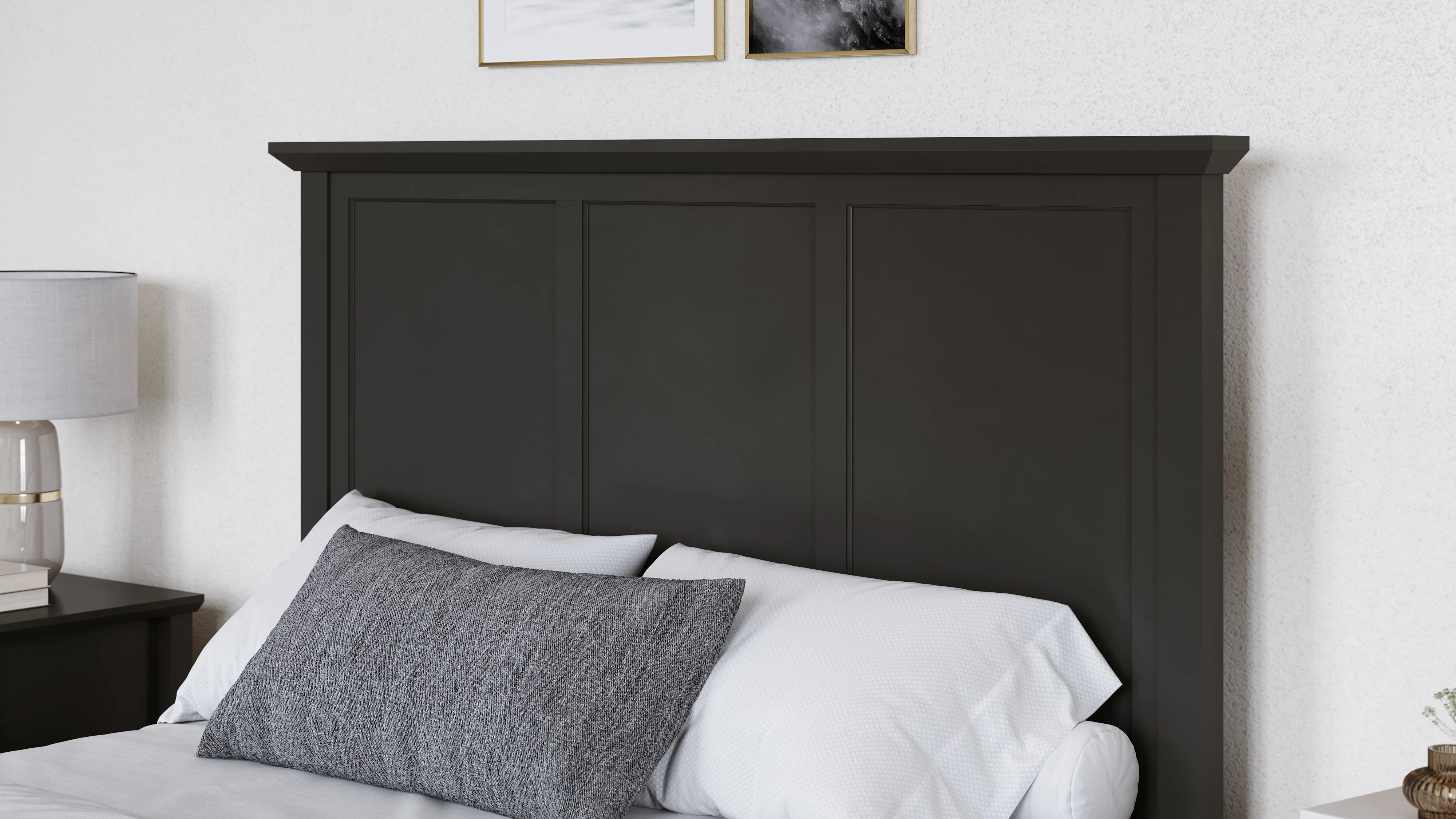Grace Three Queen Panel Bed in Raven Black - Image 11