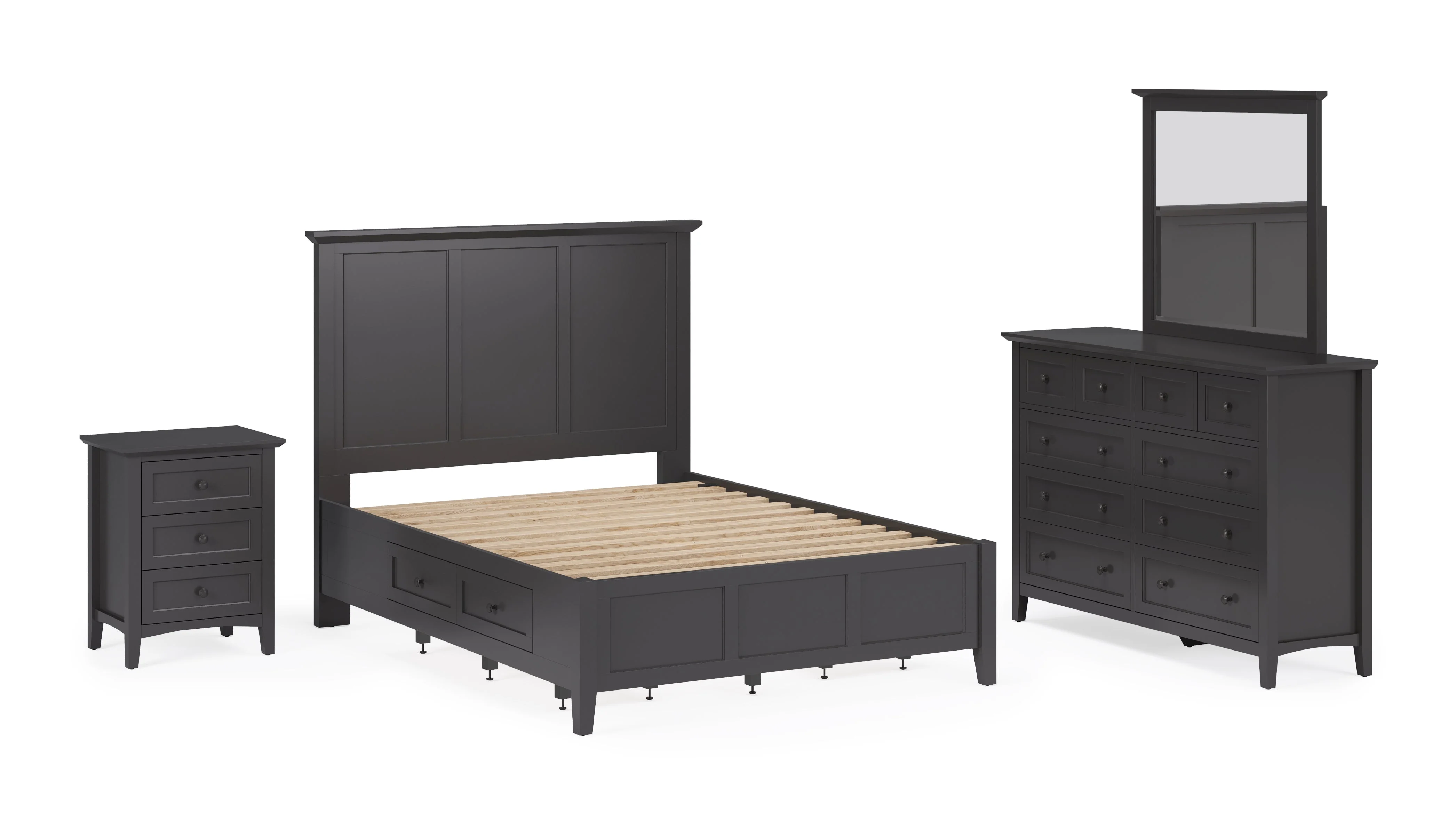 Grace Wall or Dresser Mirror in Raven Black - Image 4