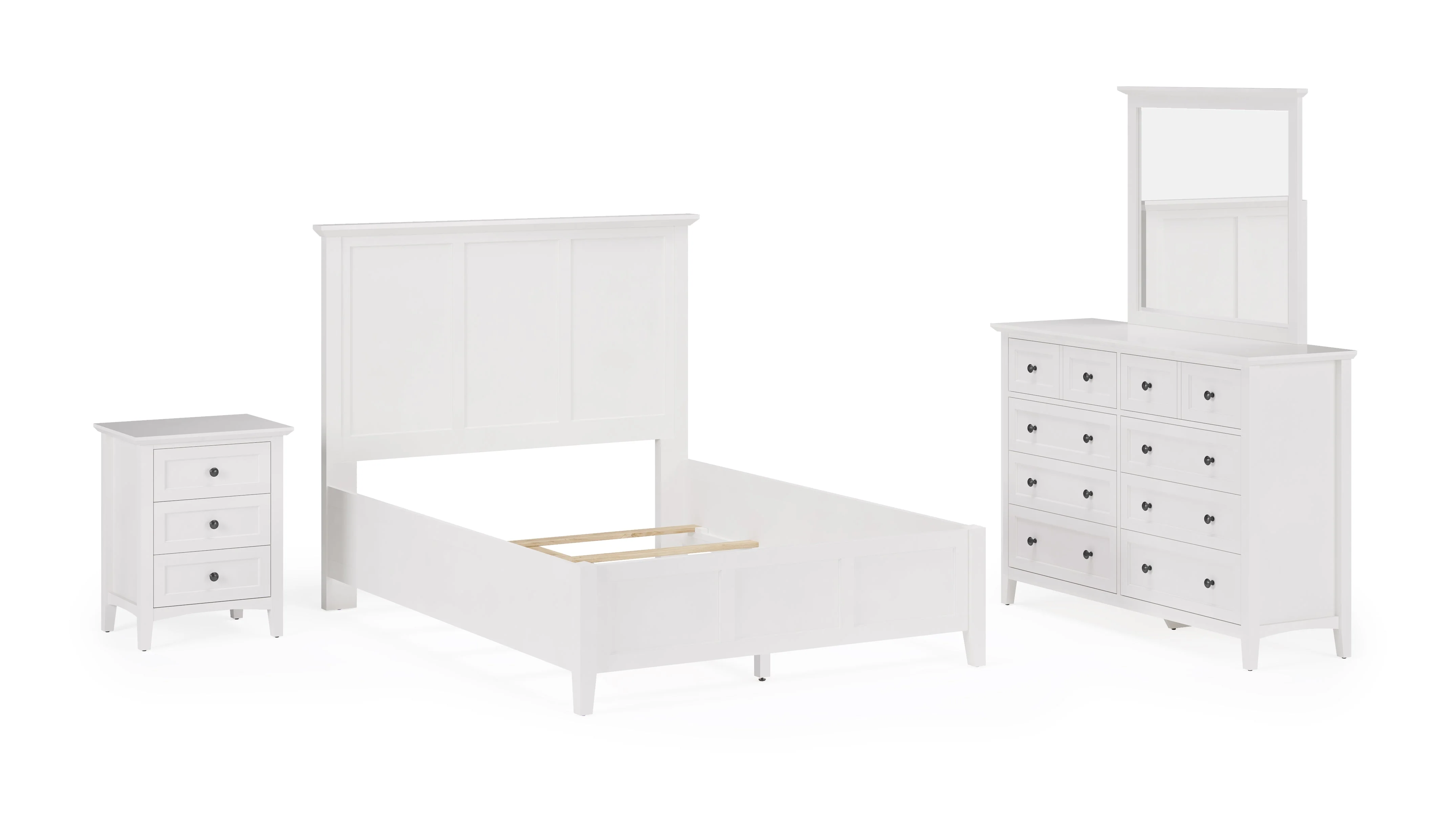 Grace Wall or Dresser Mirror in Snowfall White - Image 6