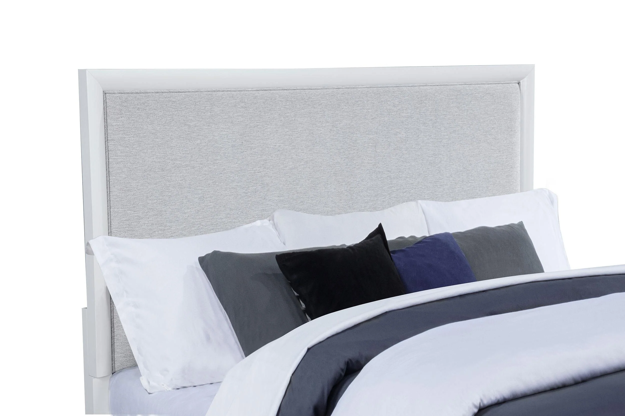 Gracemont Gray and White 57-inch Eastern King Panel Bed - Image 3