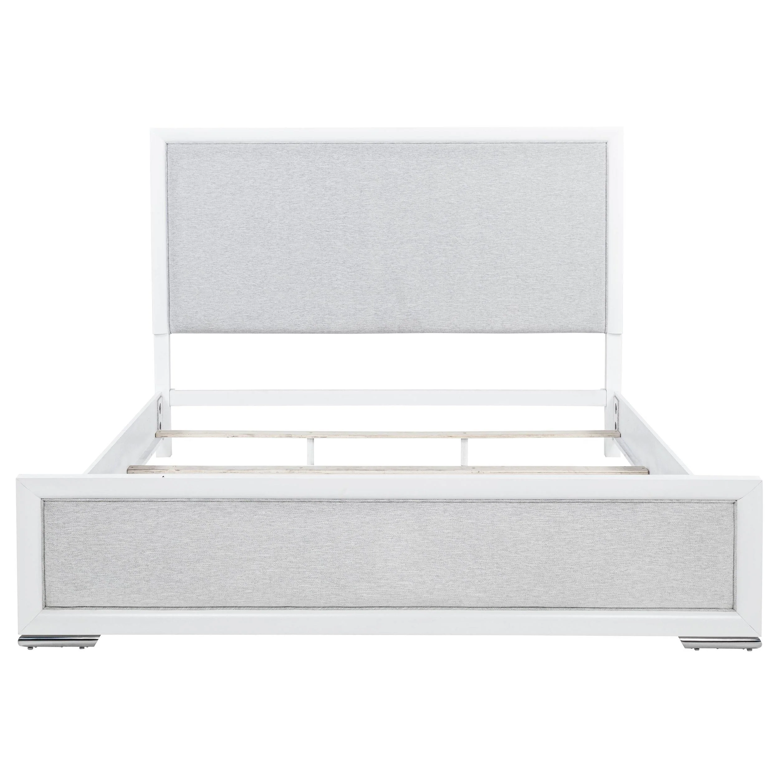 Gracemont Gray and White 57-inch Eastern King Panel Bed - Image 4