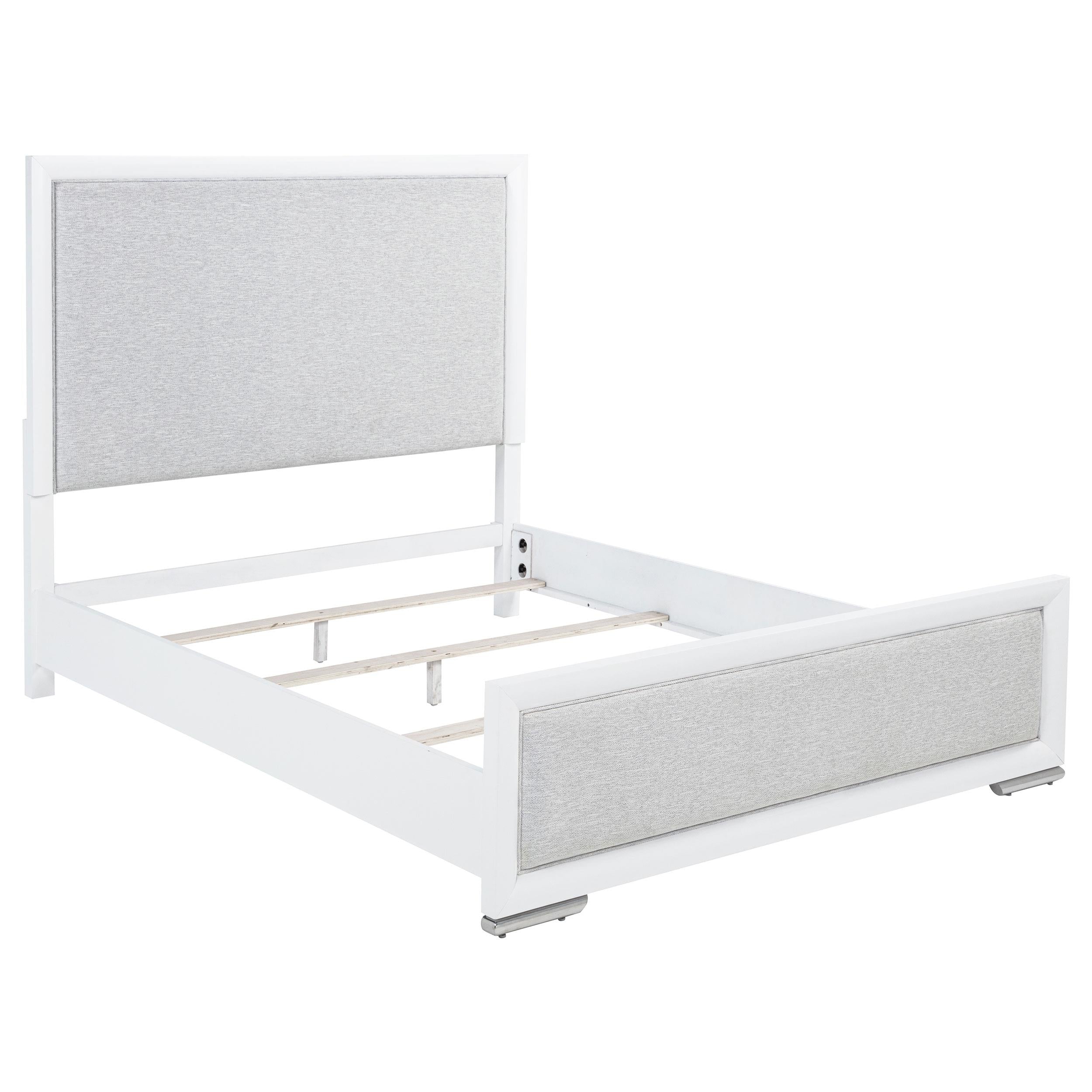 Gracemont Gray and White 57-inch Queen Panel Bed - Image 3