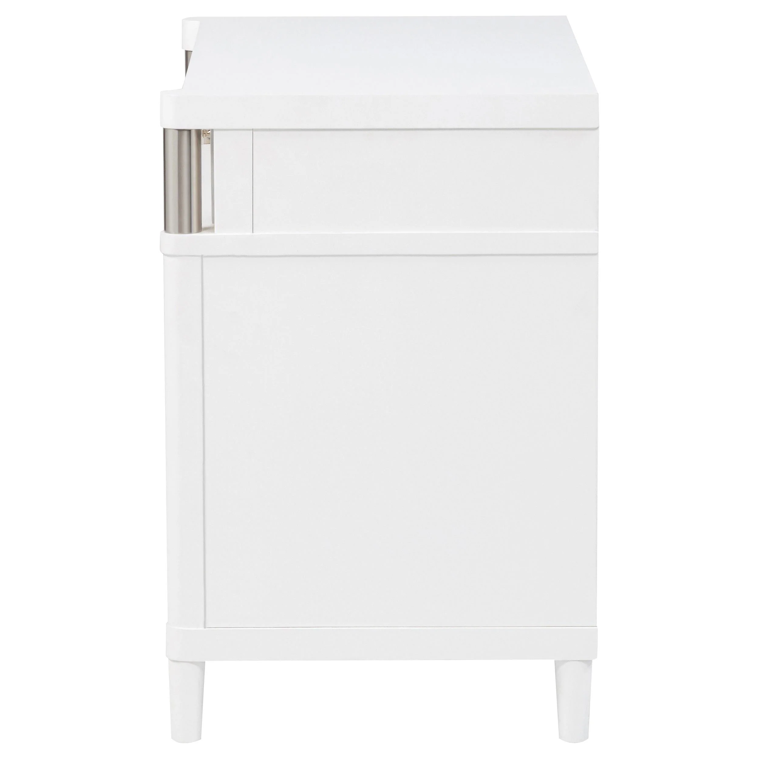 Gracemont White 3-Drawer Bedroom Nightstand Bedside Table - Image 5