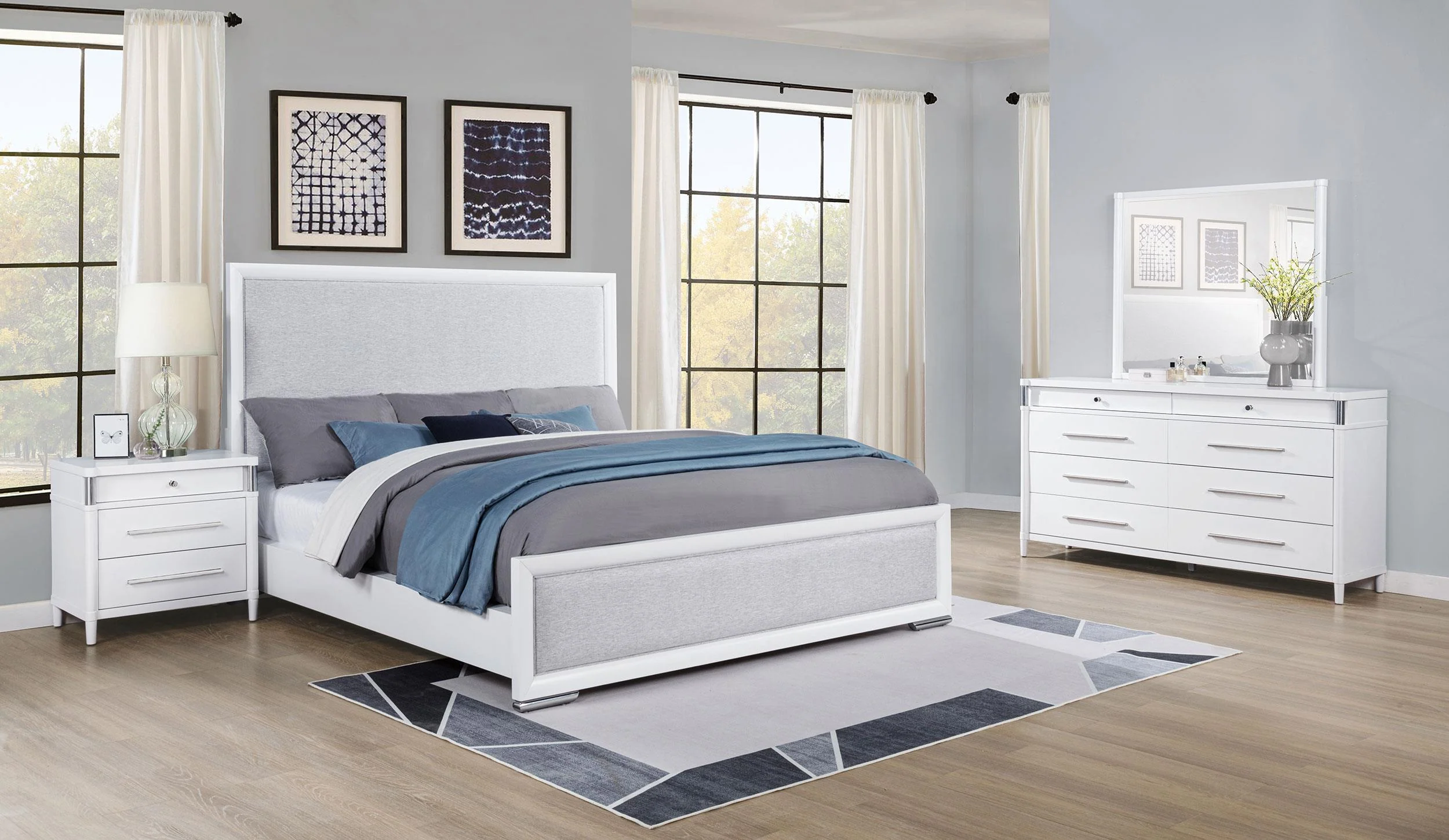 Gracemont White 4-Piece California King Bedroom Set