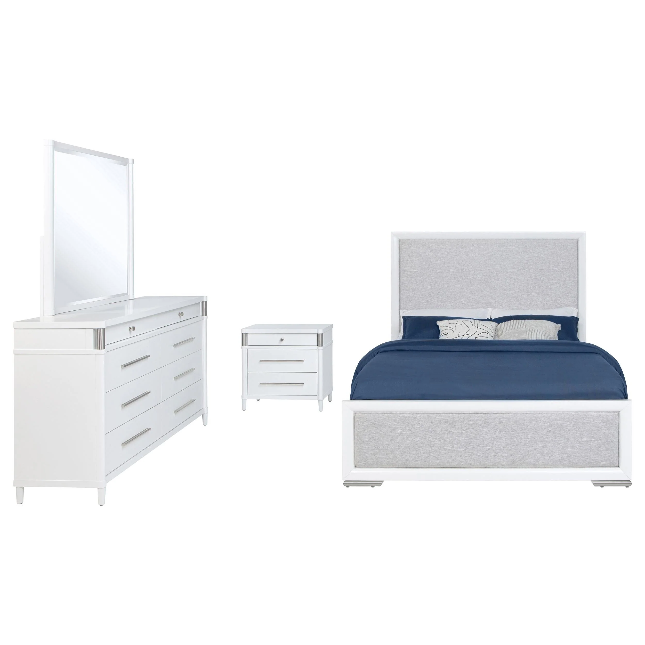 Gracemont White 4-Piece Eastern King Bedroom Set - Image 2
