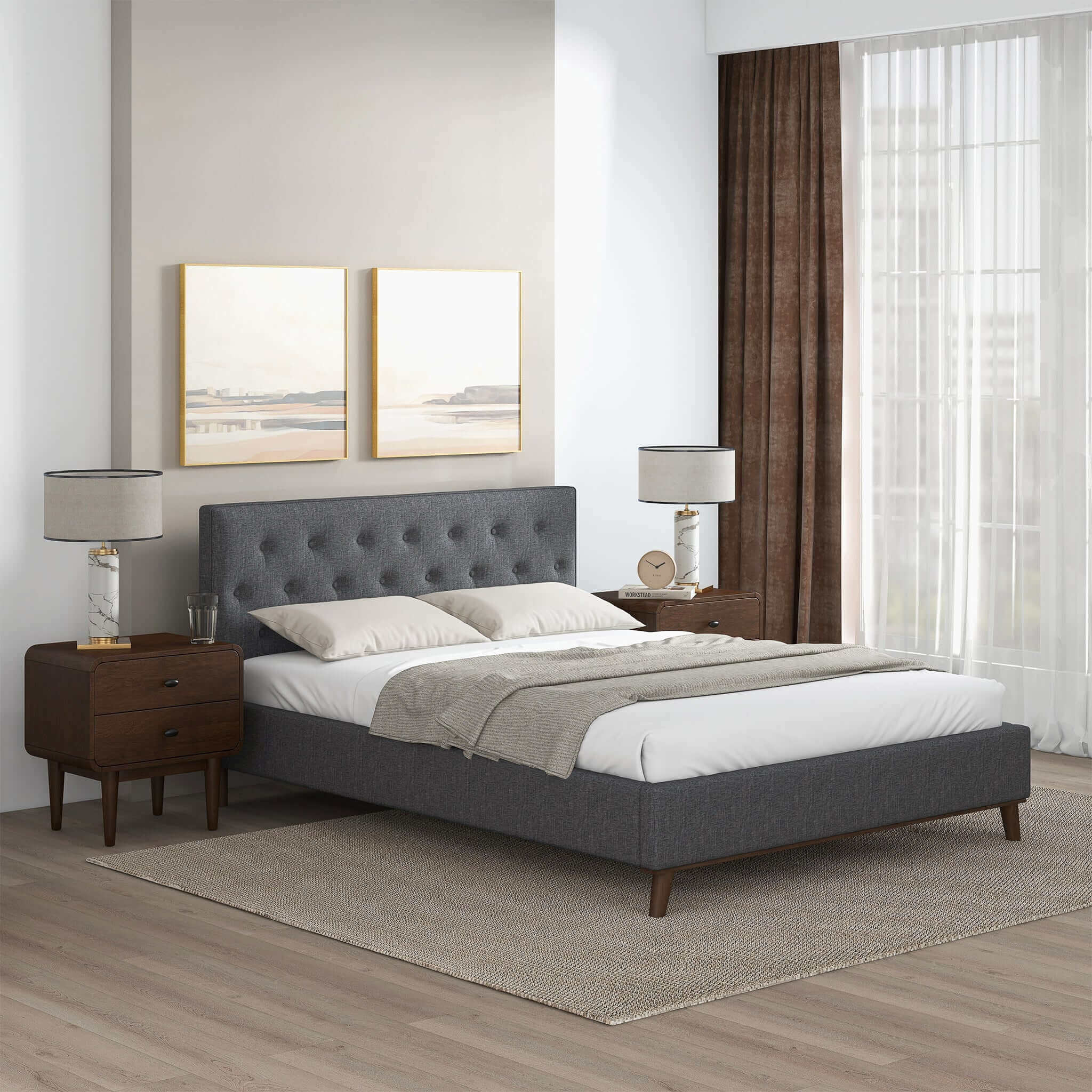 Graceville  King Fabric Platform Bed - Image 3
