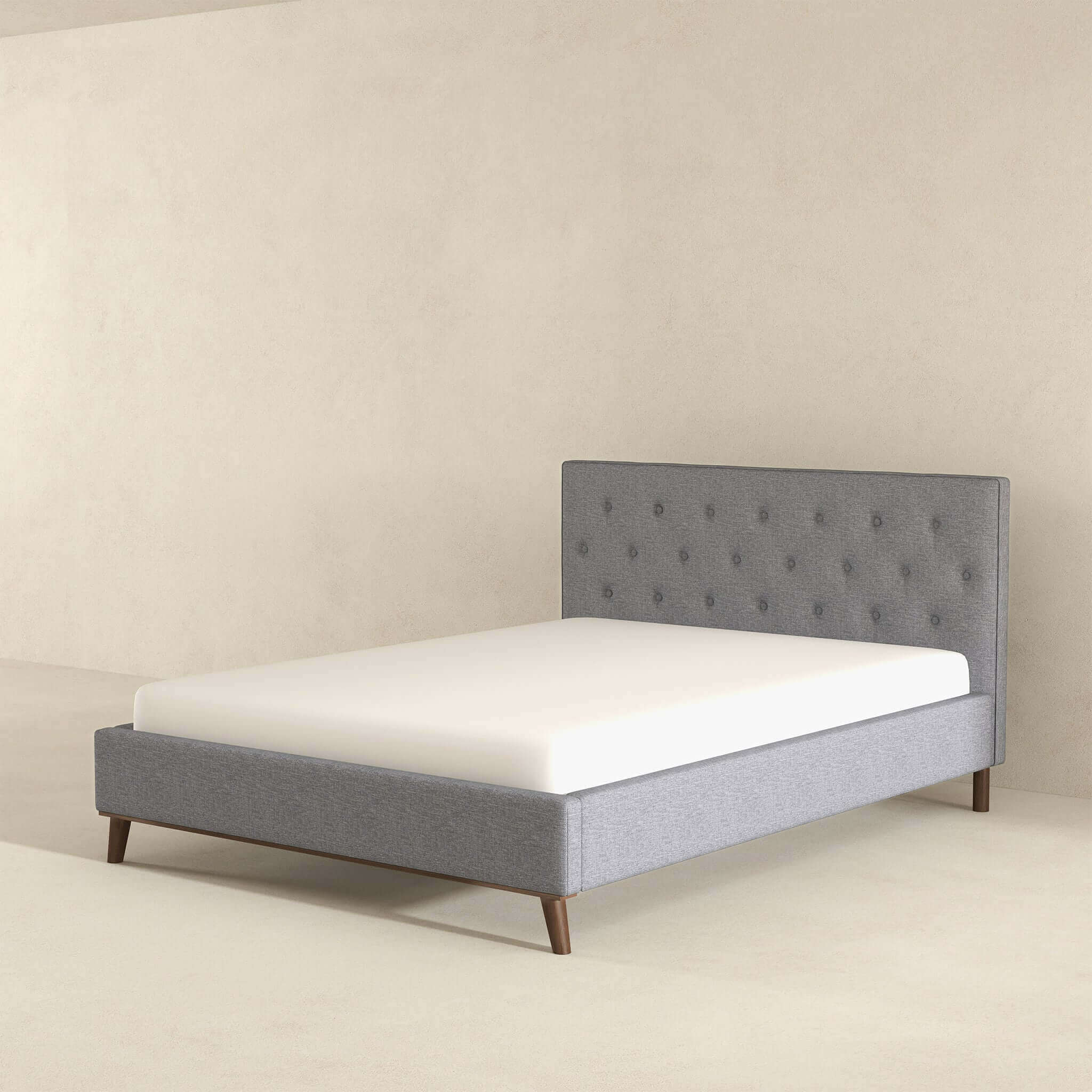 Graceville King Platform Bed Light Grey Linen - Image 5