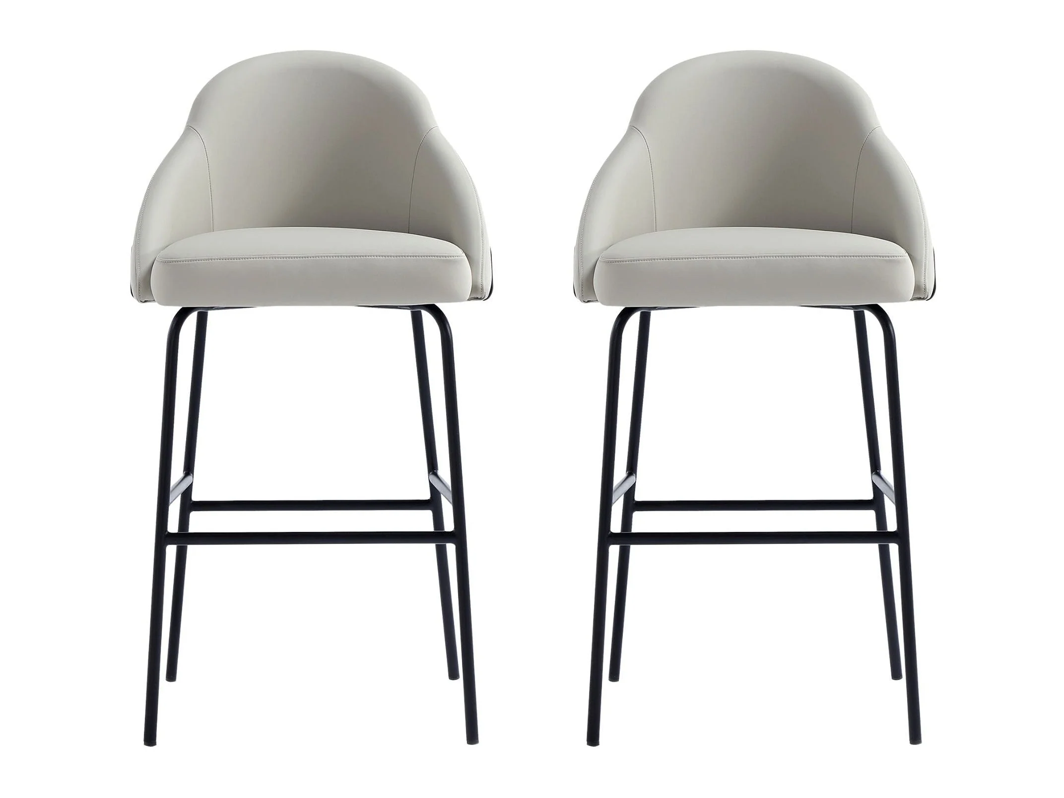 Gracie Barstool in Stone and Black (set of 2)