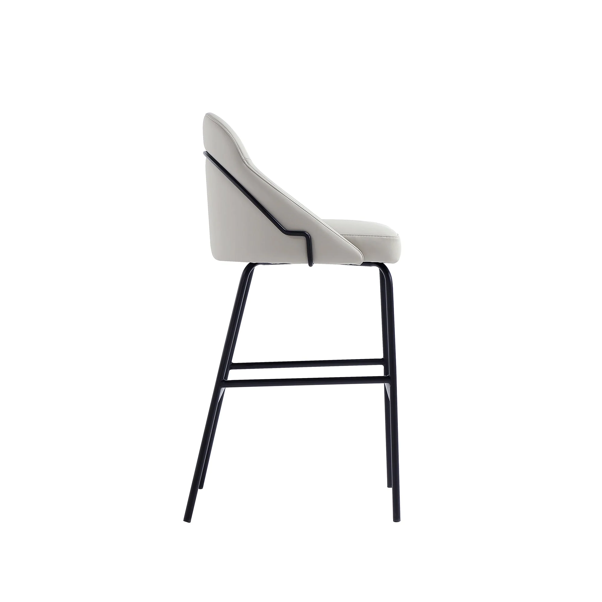 Gracie Barstool in Stone and Black (set of 3) - Image 7
