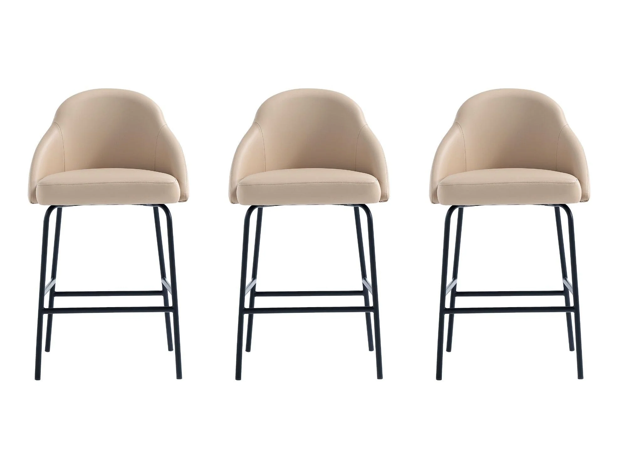 Gracie Counter Stool in Tan and Black (set of 3)