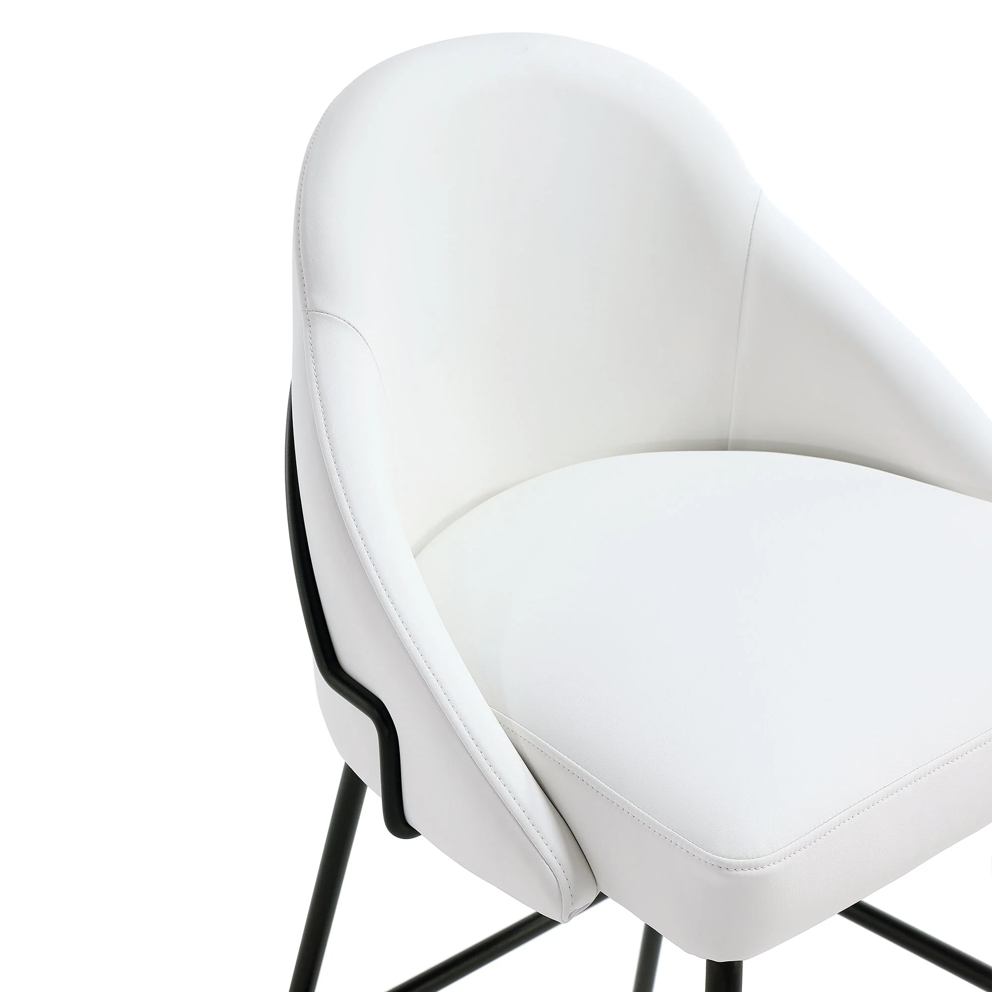 Gracie Counter Stool in White and Black (set of 2) - Image 5