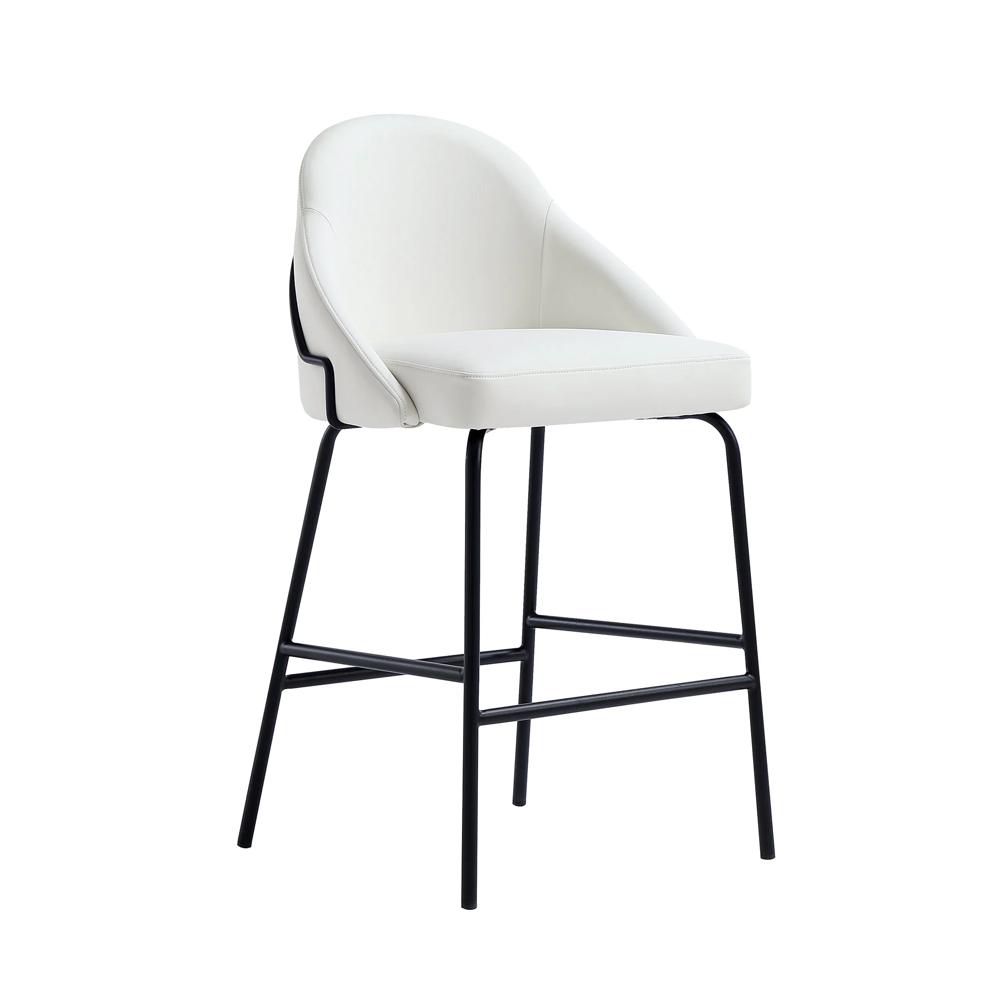 Gracie Counter Stool in White and Black (set of 3) - Image 6