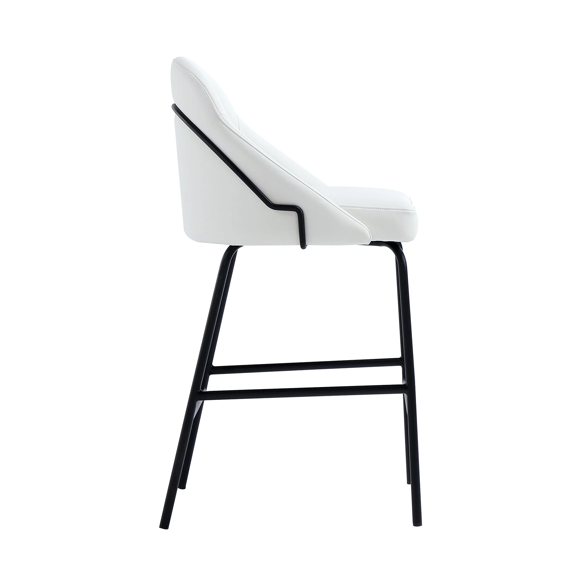 Gracie Counter Stool in White and Black (set of 3) - Image 7