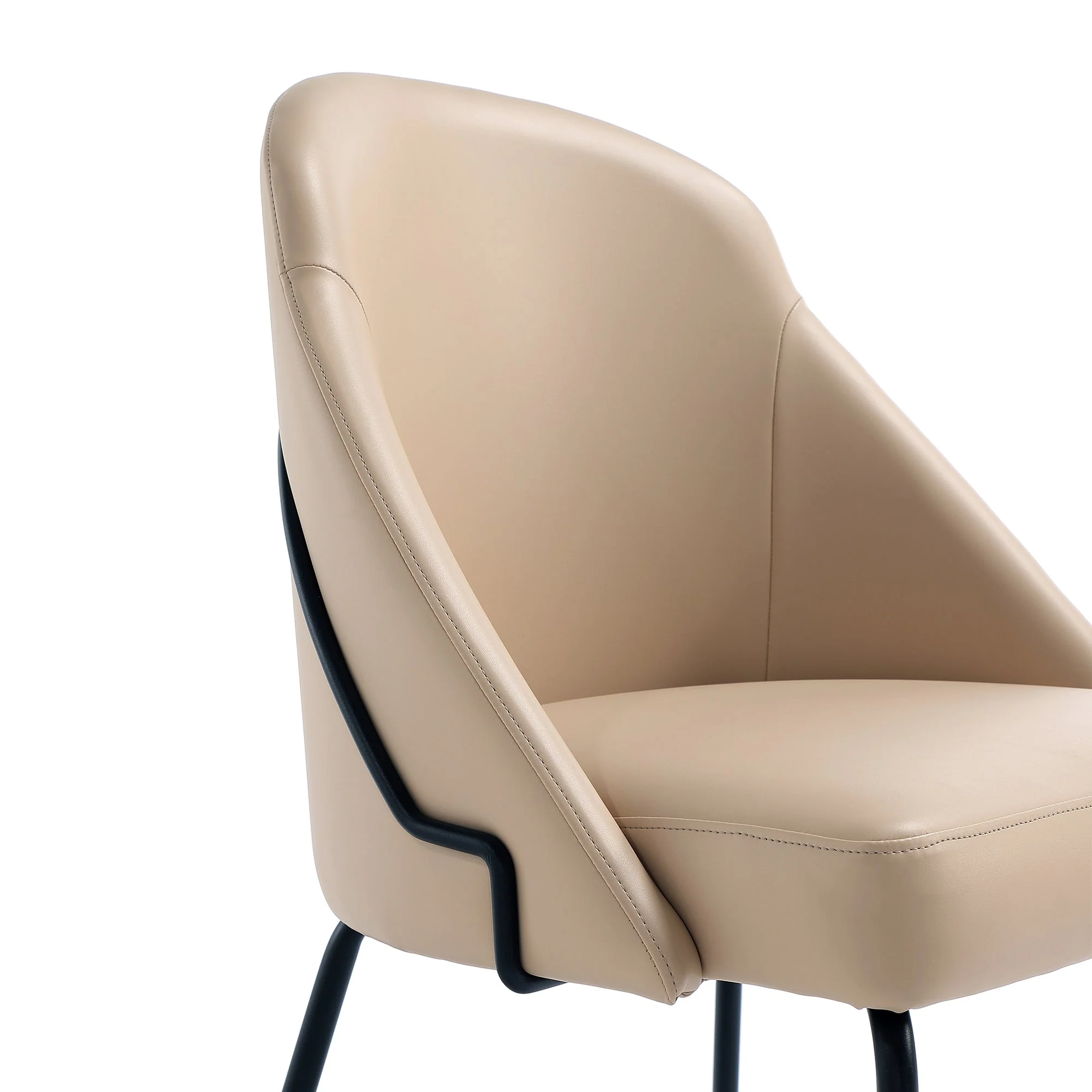 Gracie Dining Chair in Tan and Black - Image 5