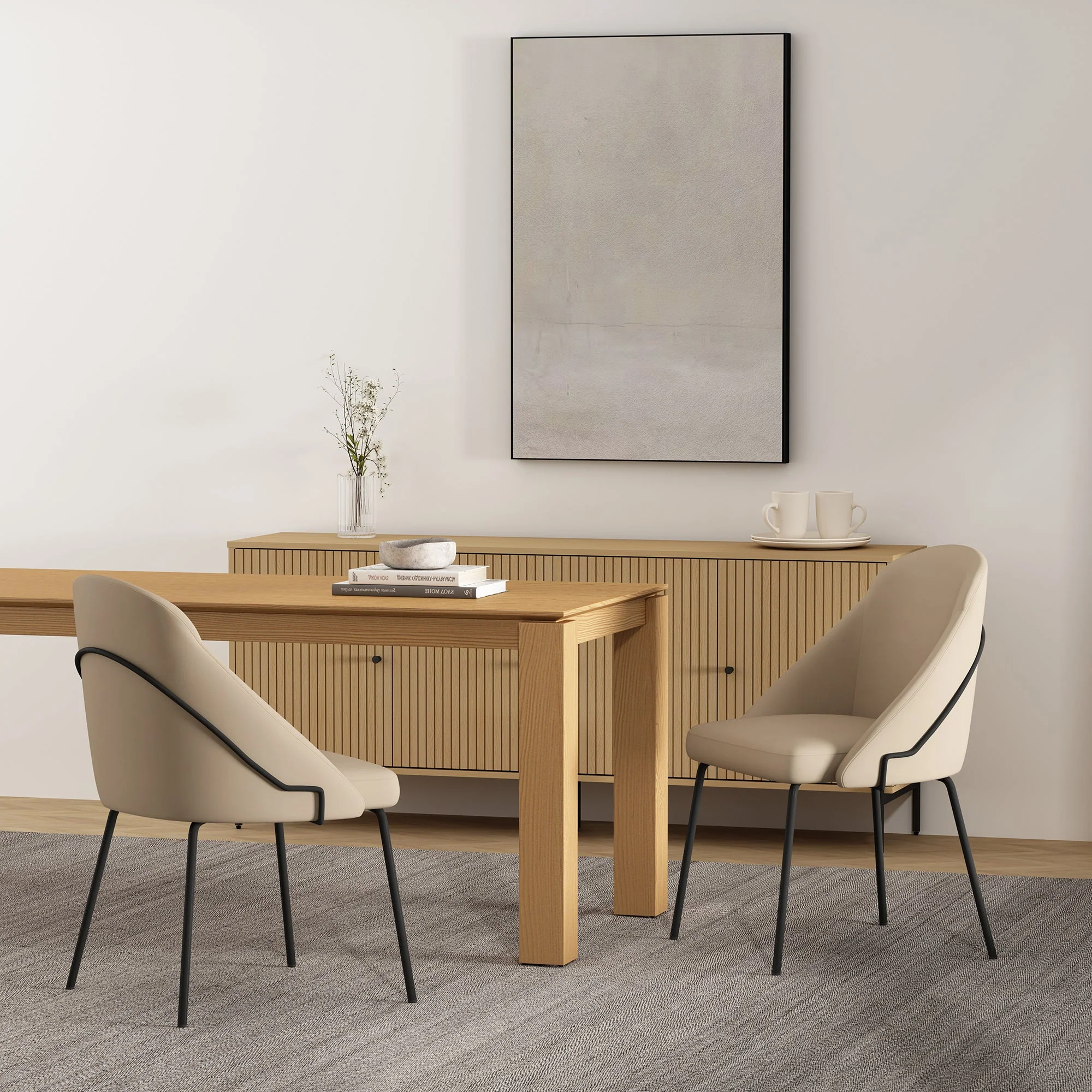 Gracie Dining Chair in Tan and Black (set of 2) - Image 2