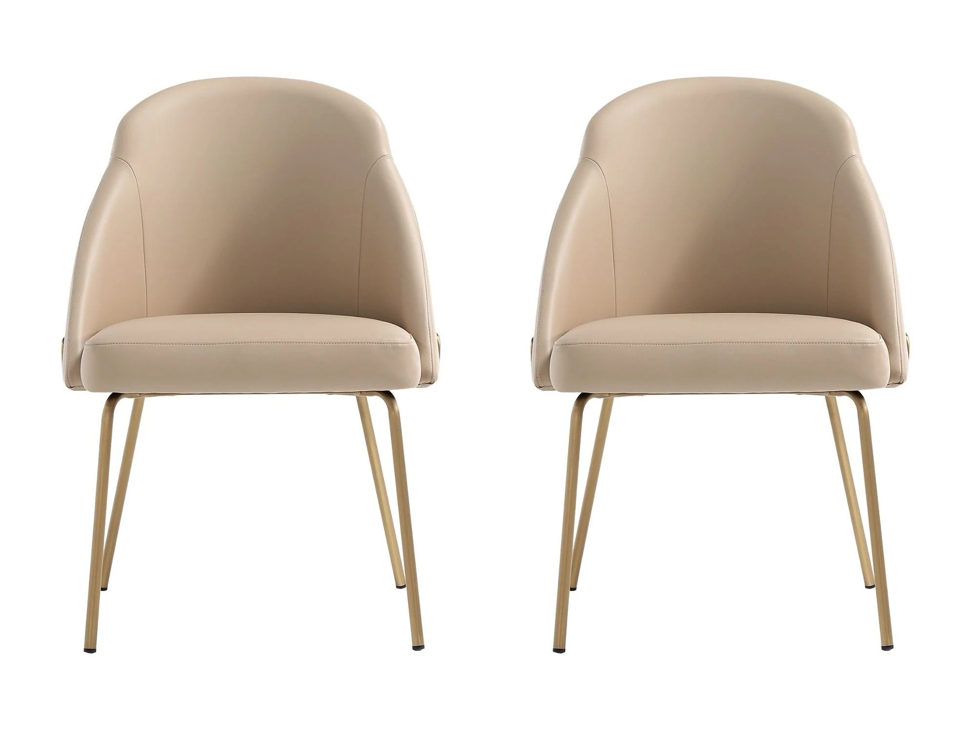 Gracie Dining Chair in Tan and Gold (set of 2)
