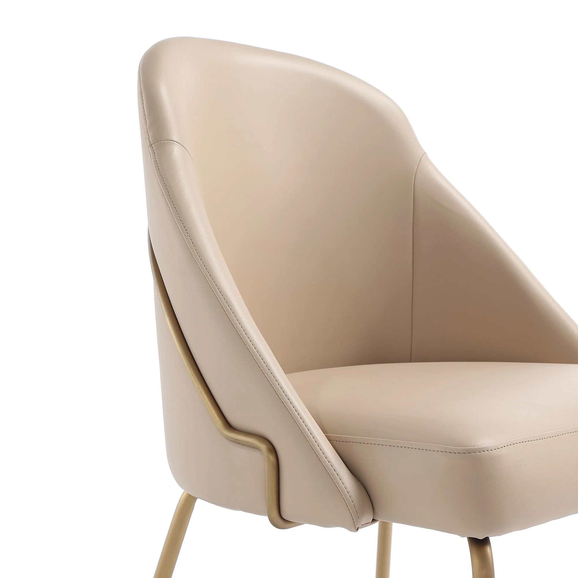 Gracie Dining Chair in Tan and Gold (set of 2) - Image 5