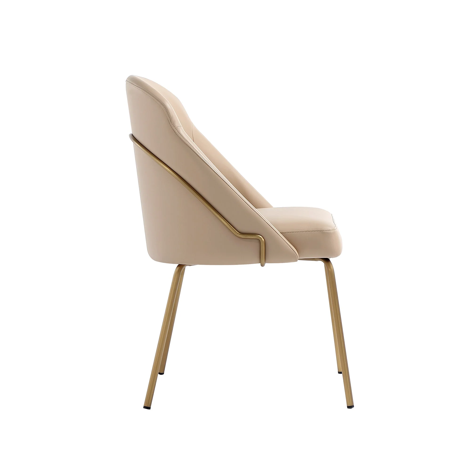 Gracie Dining Chair in Tan and Gold (set of 2) - Image 7