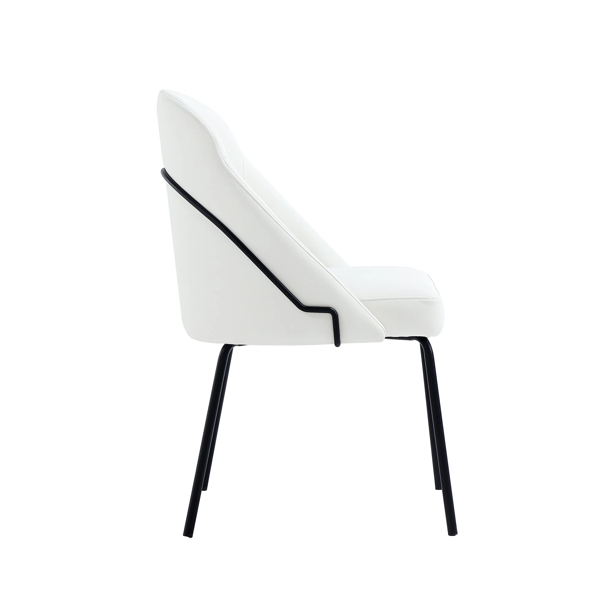 Gracie Dining Chair in White and Black (set of 2) - Image 7