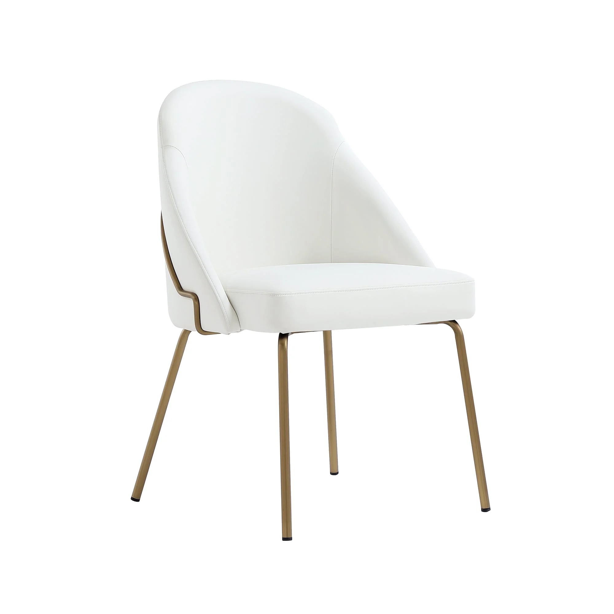 Gracie Dining Chair in White and Gold (set of 2) - Image 6