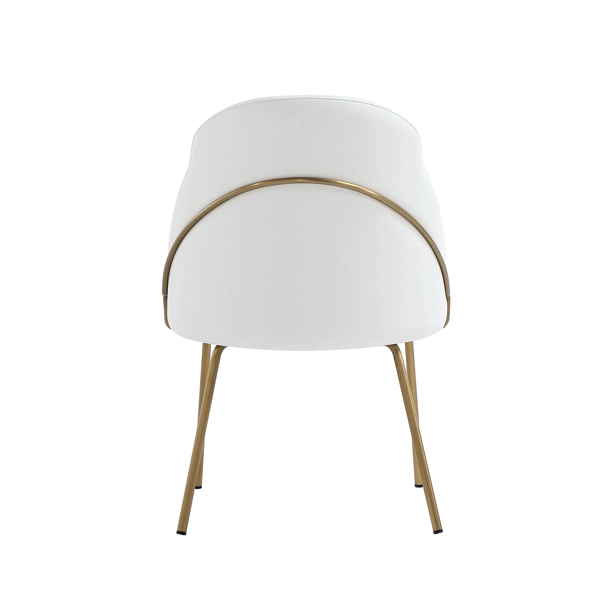 Gracie Dining Chair in White and Gold (set of 2) - Image 8