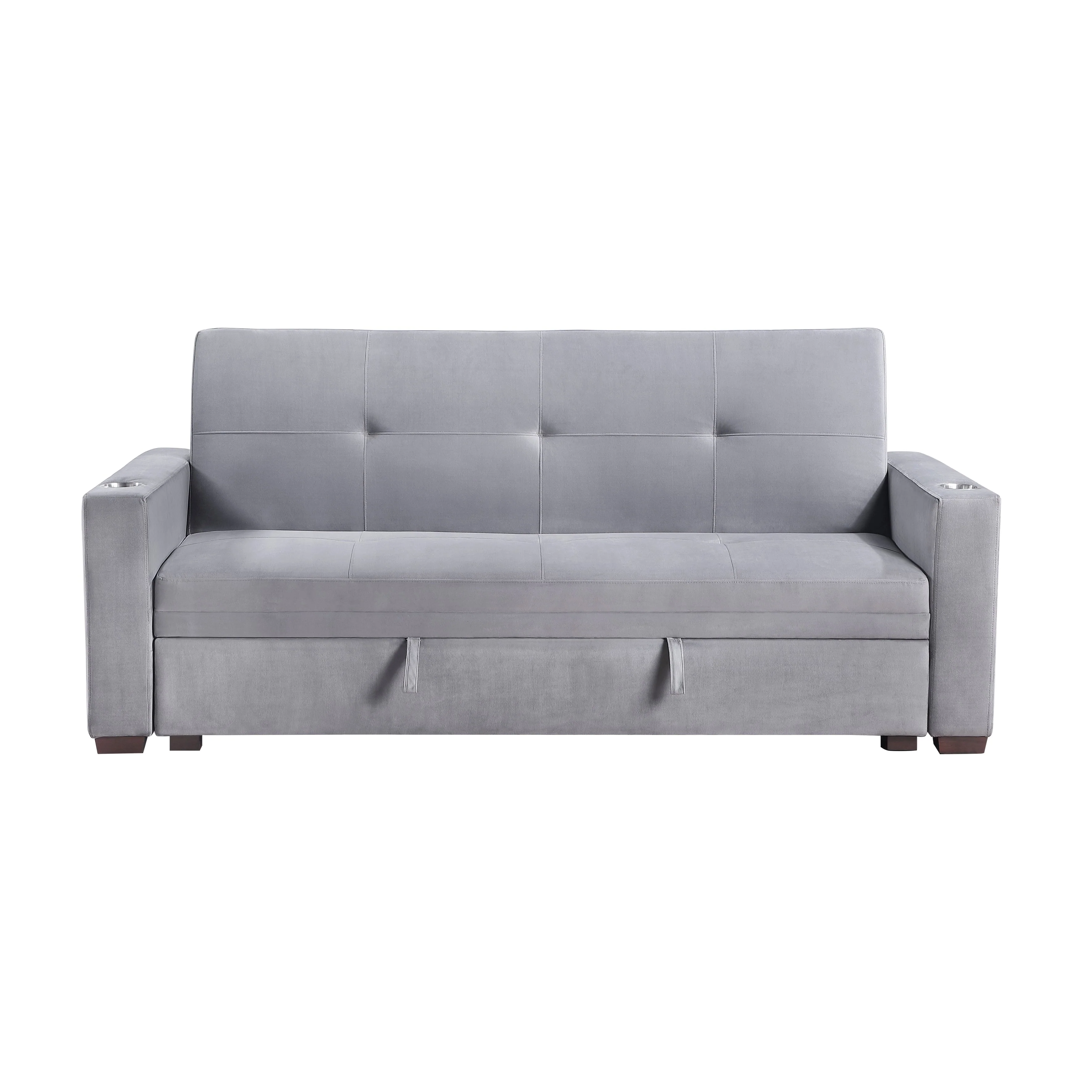 Grady Gray Convertible Sofa with Hidden Storage - Image 3