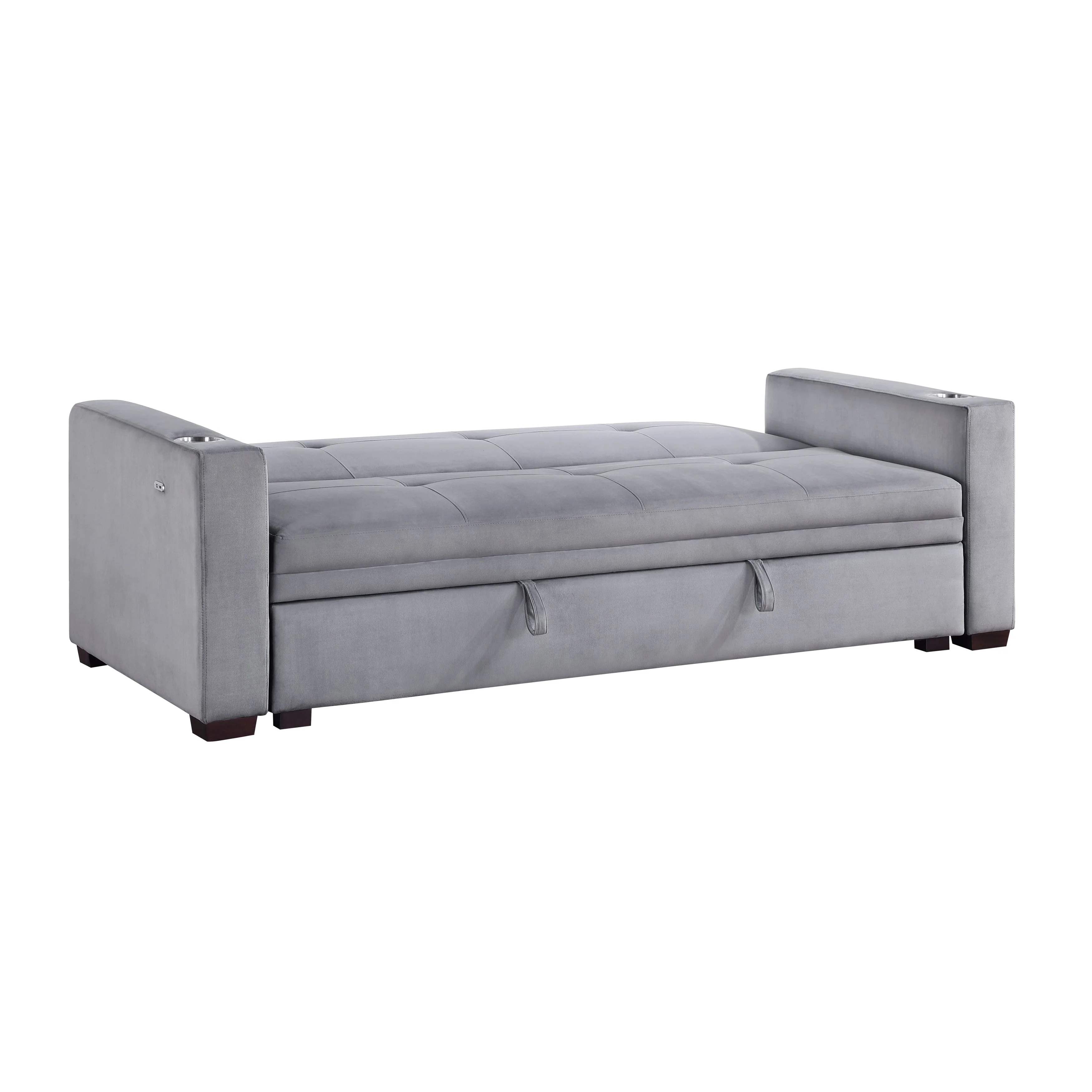 Grady Gray Convertible Sofa with Hidden Storage - Image 9