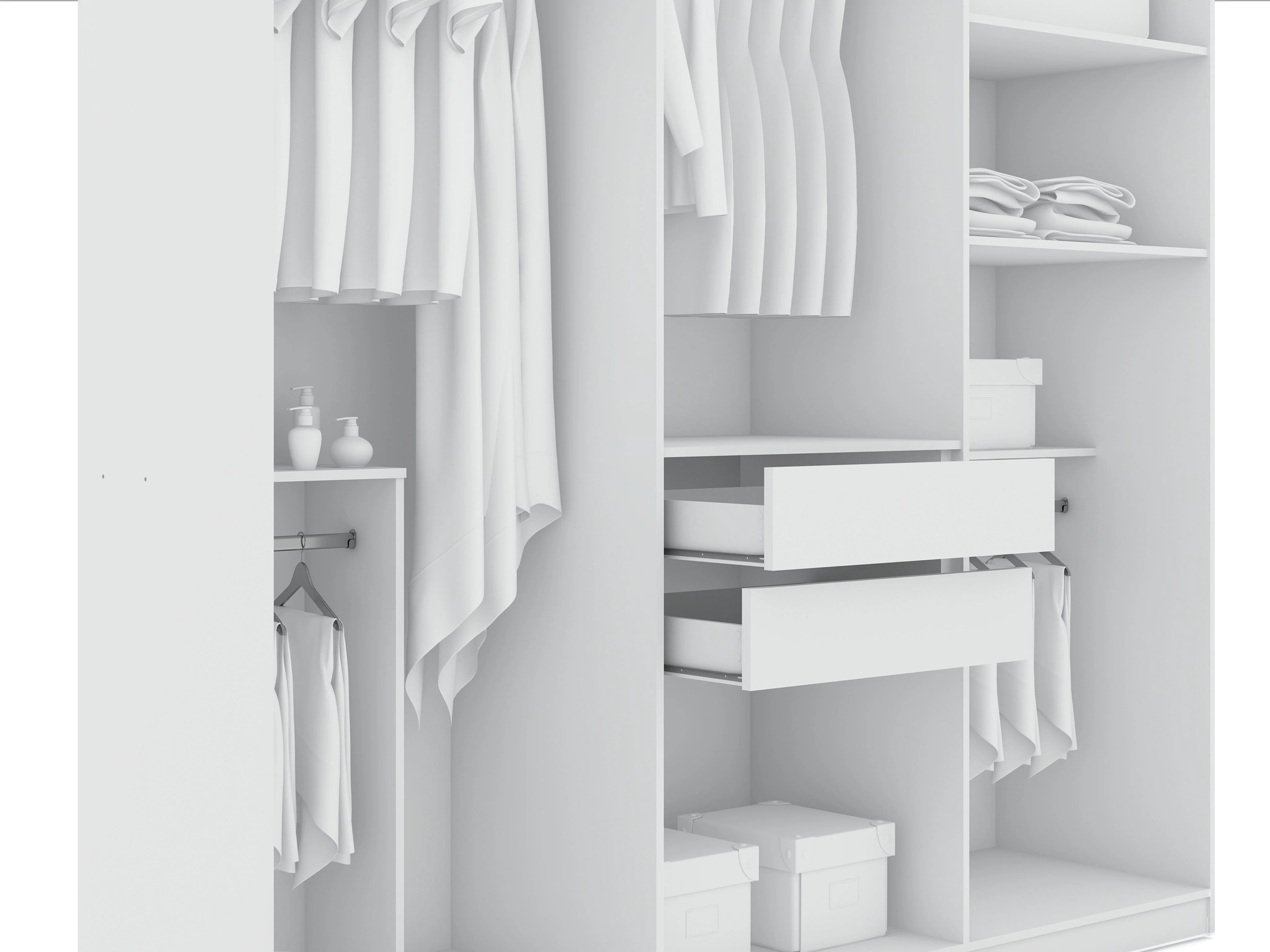 Gramercy Wardrobe Armoire Closet in White - Image 6