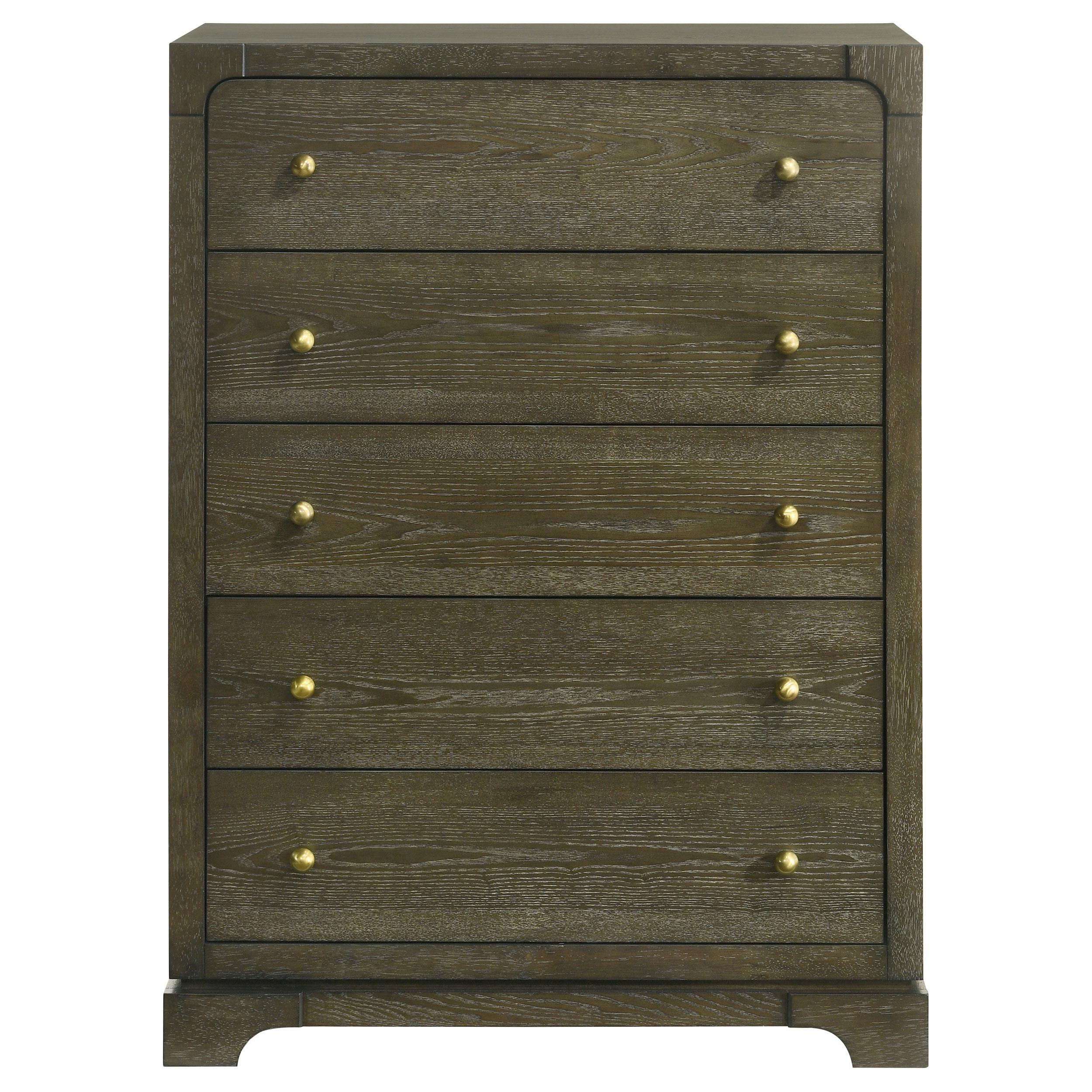 Gran Park 5-drawer Bedroom Chest of Drawers Dark Cocoa - Image 2