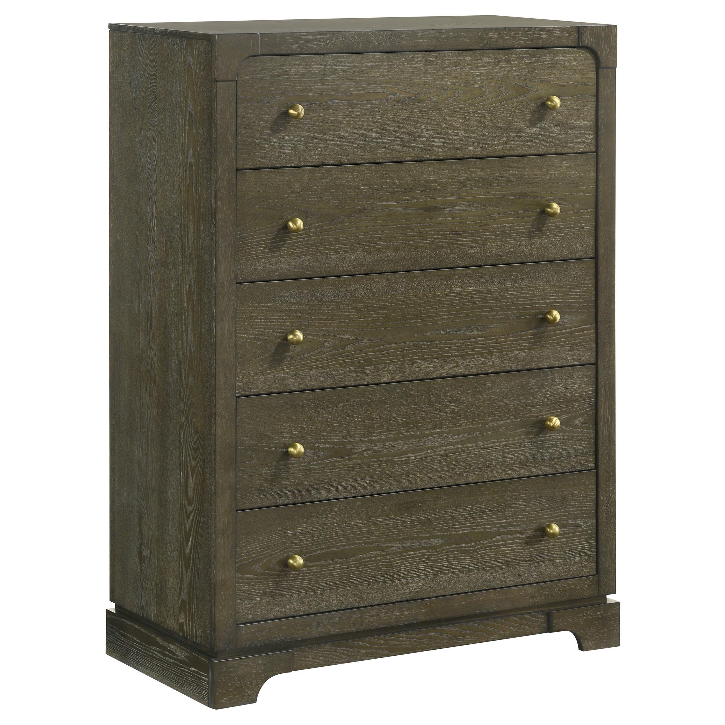 Gran Park 5-drawer Bedroom Chest of Drawers Dark Cocoa - Image 4