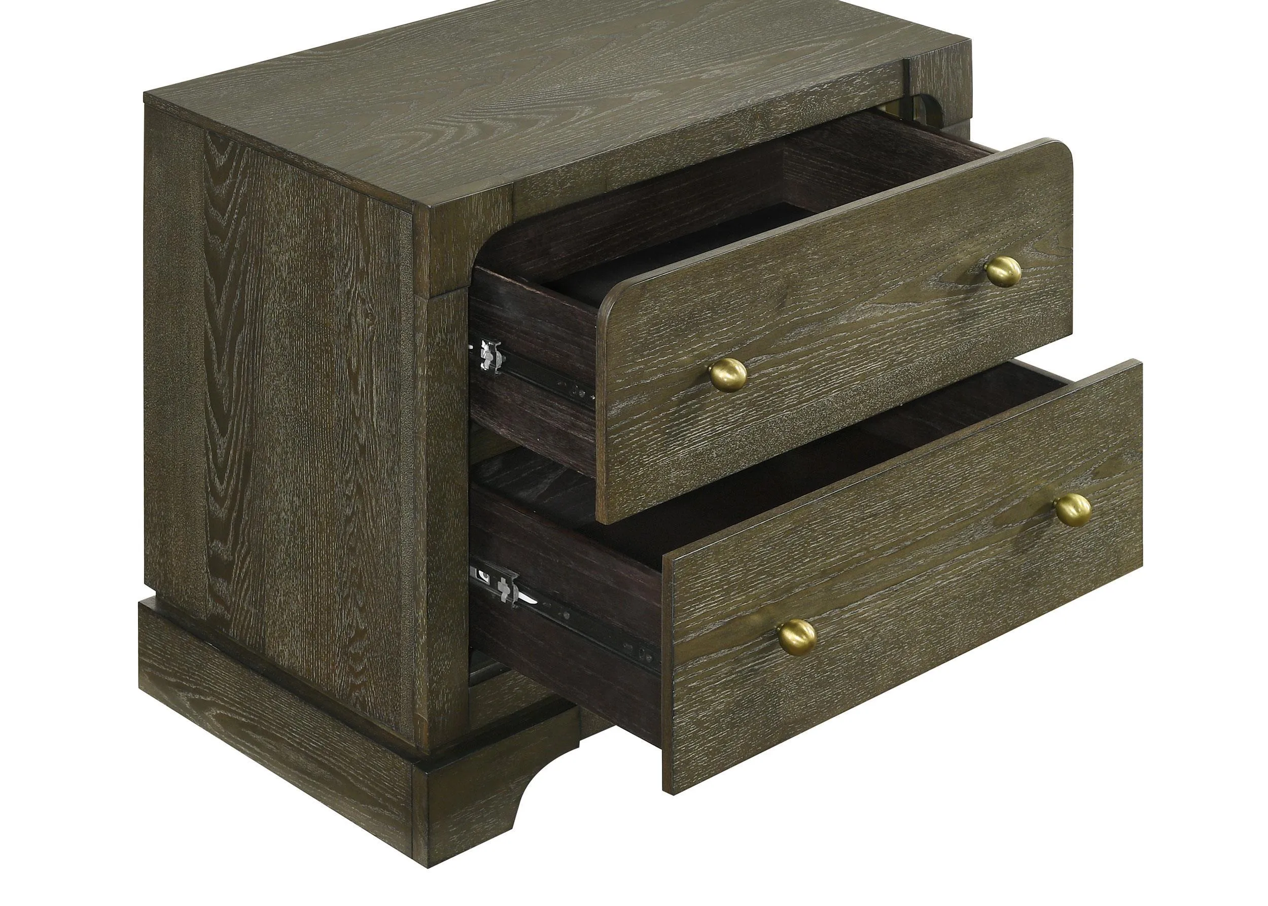 Gran Park Dark Cocoa 2-drawer Nightstand Bedside Table - Image 10