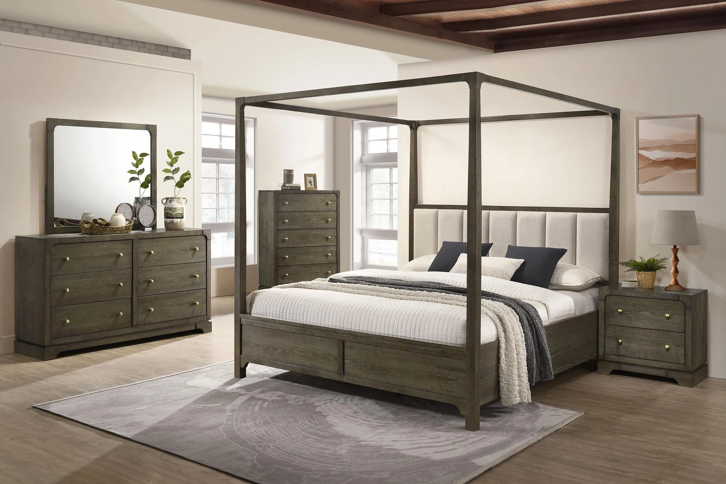 Gran Park Dark Cocoa 2-drawer Nightstand Bedside Table - Image 14