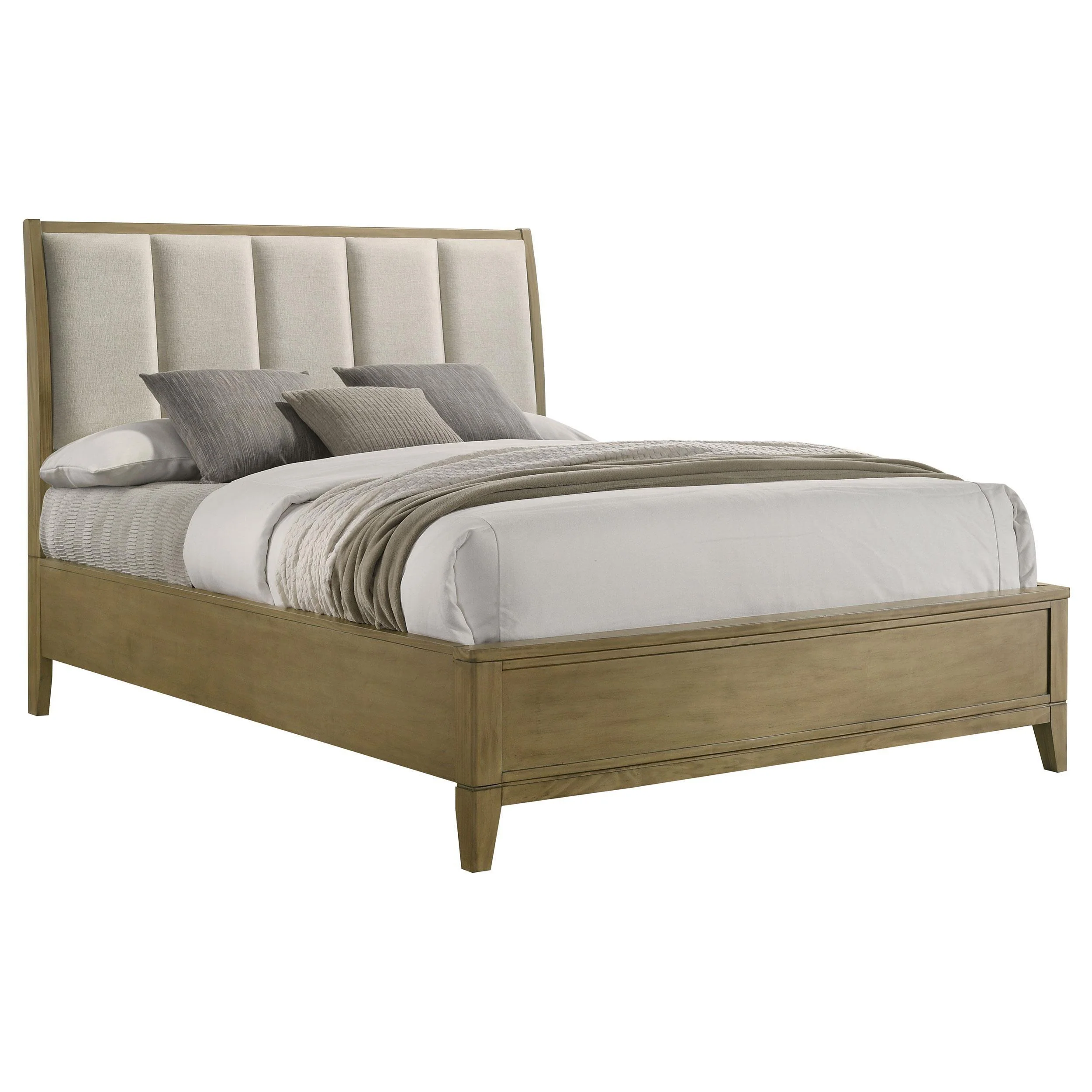 Granada Upholstered California King Panel Bed Natural Pine - Image 2