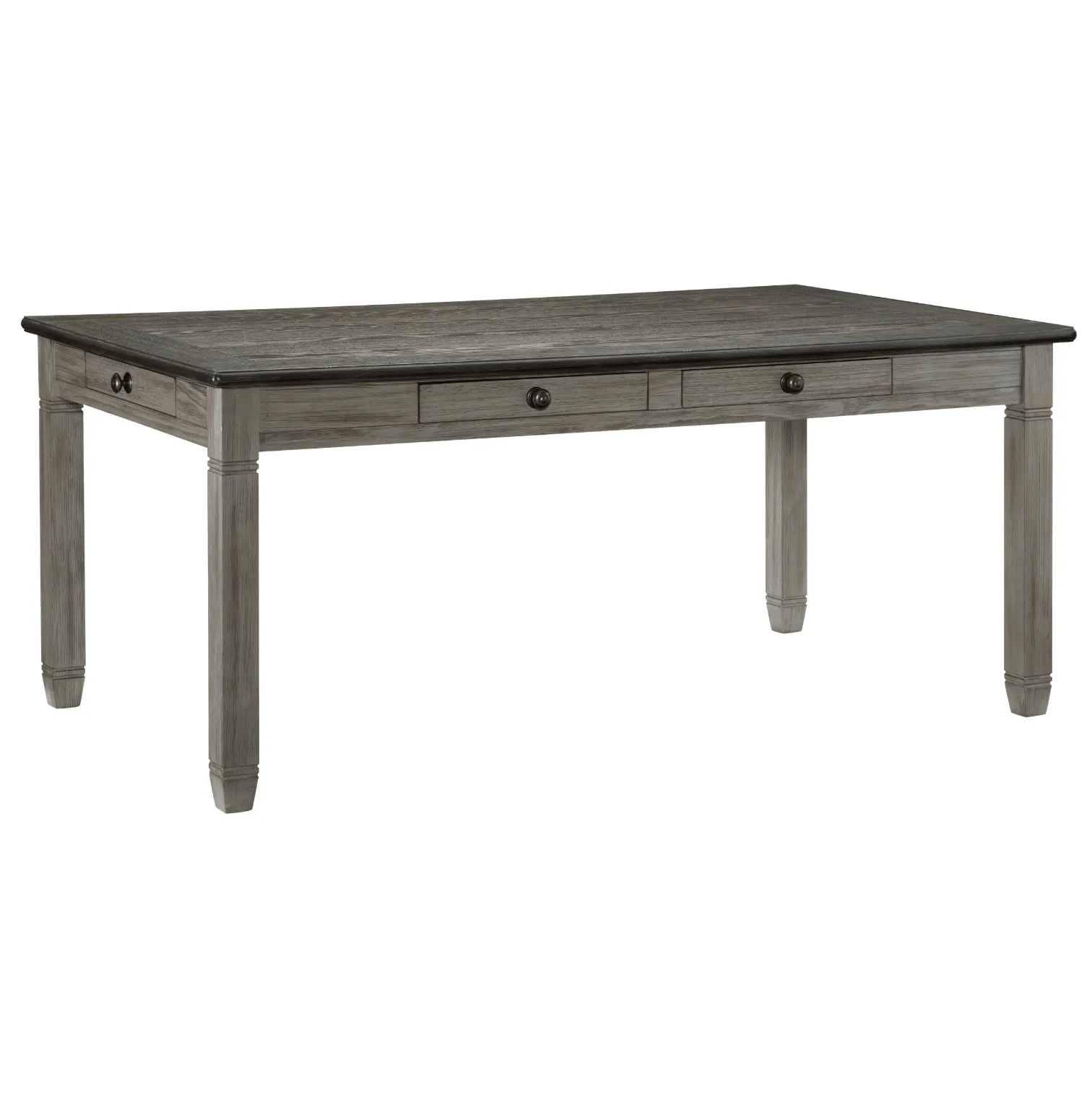 Granby Antique Gray Dining Table - Image 6
