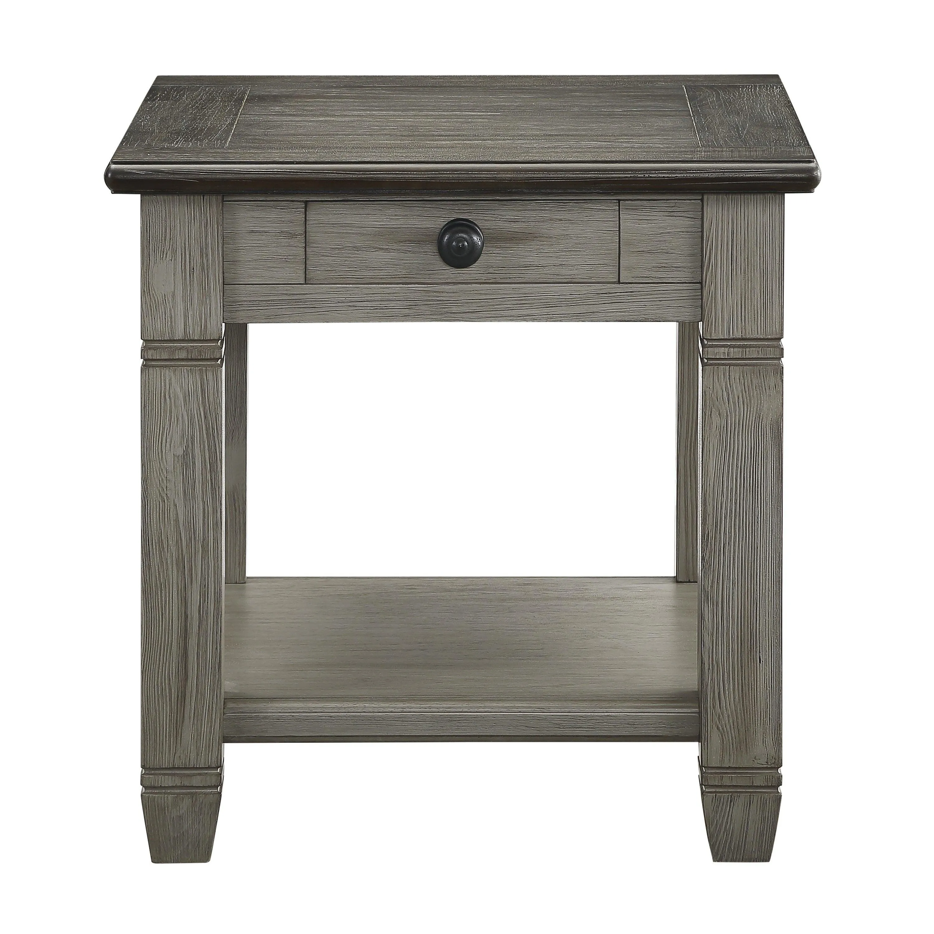 Granby Antique Gray End Table - Image 3