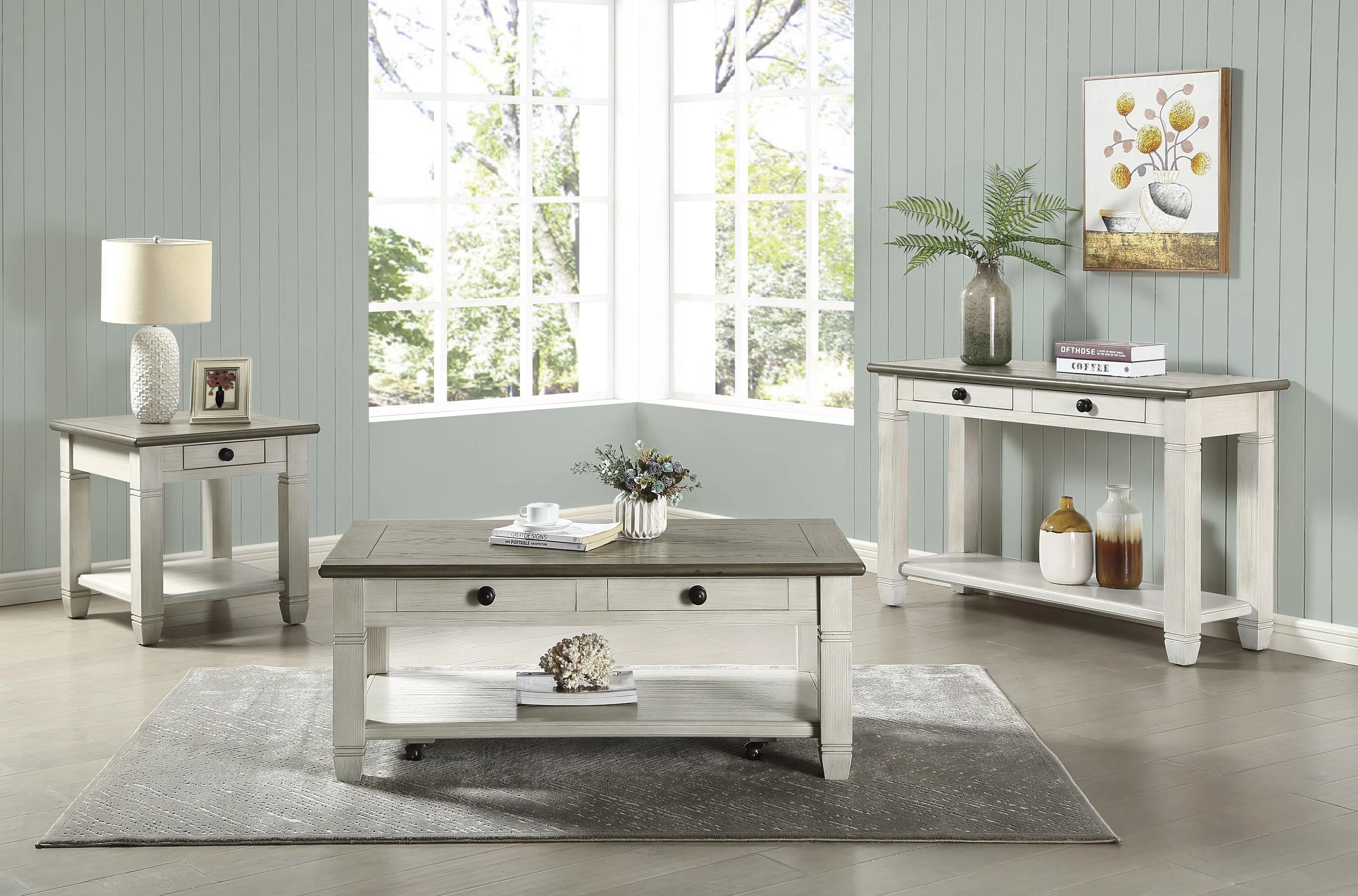 Granby Antique White Cocktail Table - Image 2