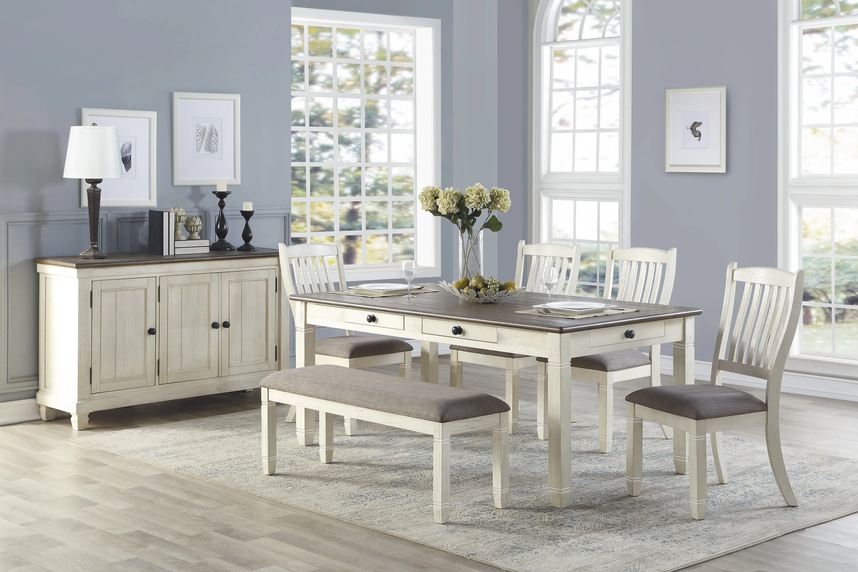 Granby Antique White Dining Set - Image 2