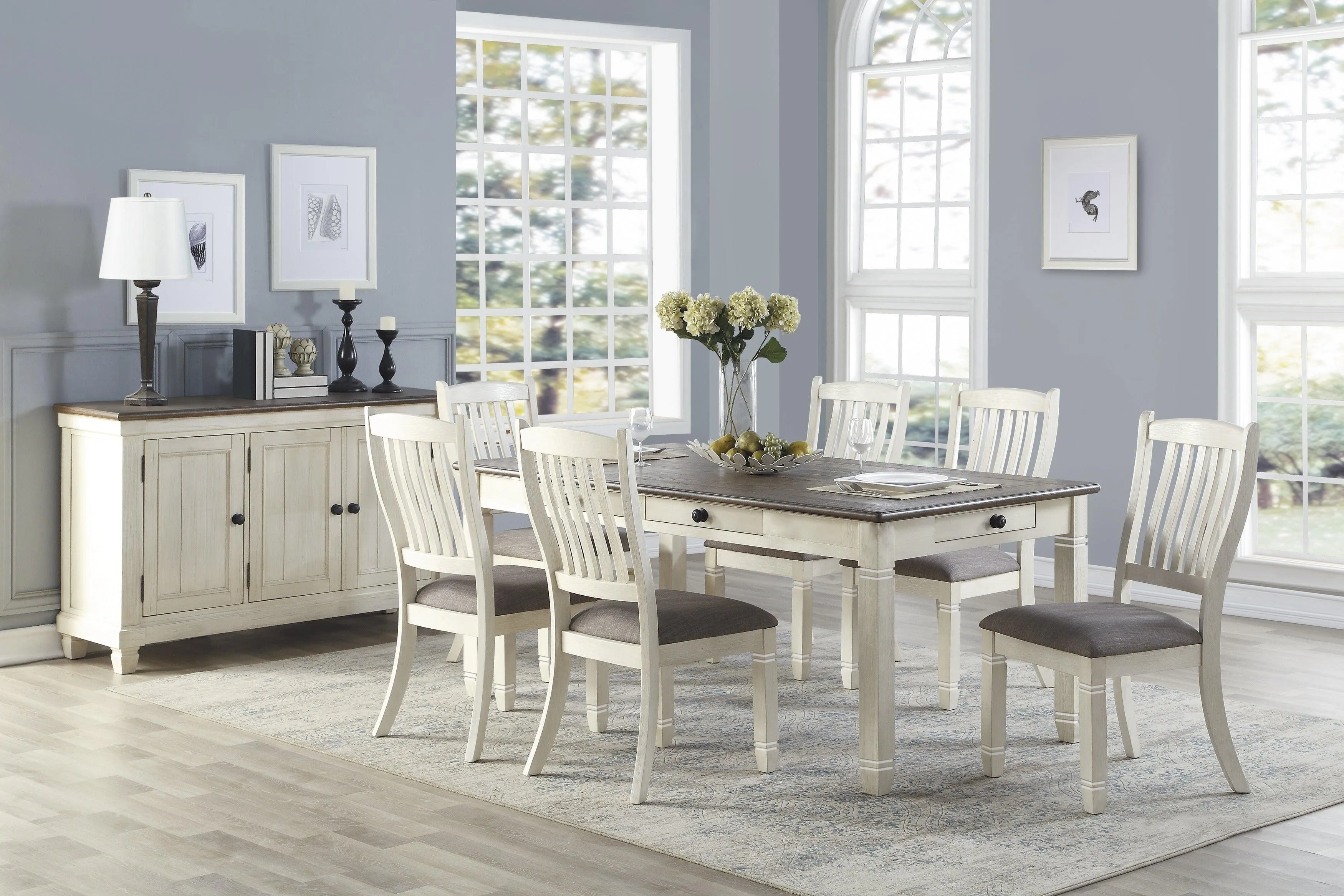Granby Antique White Side Chair, Set of 2 - Image 2