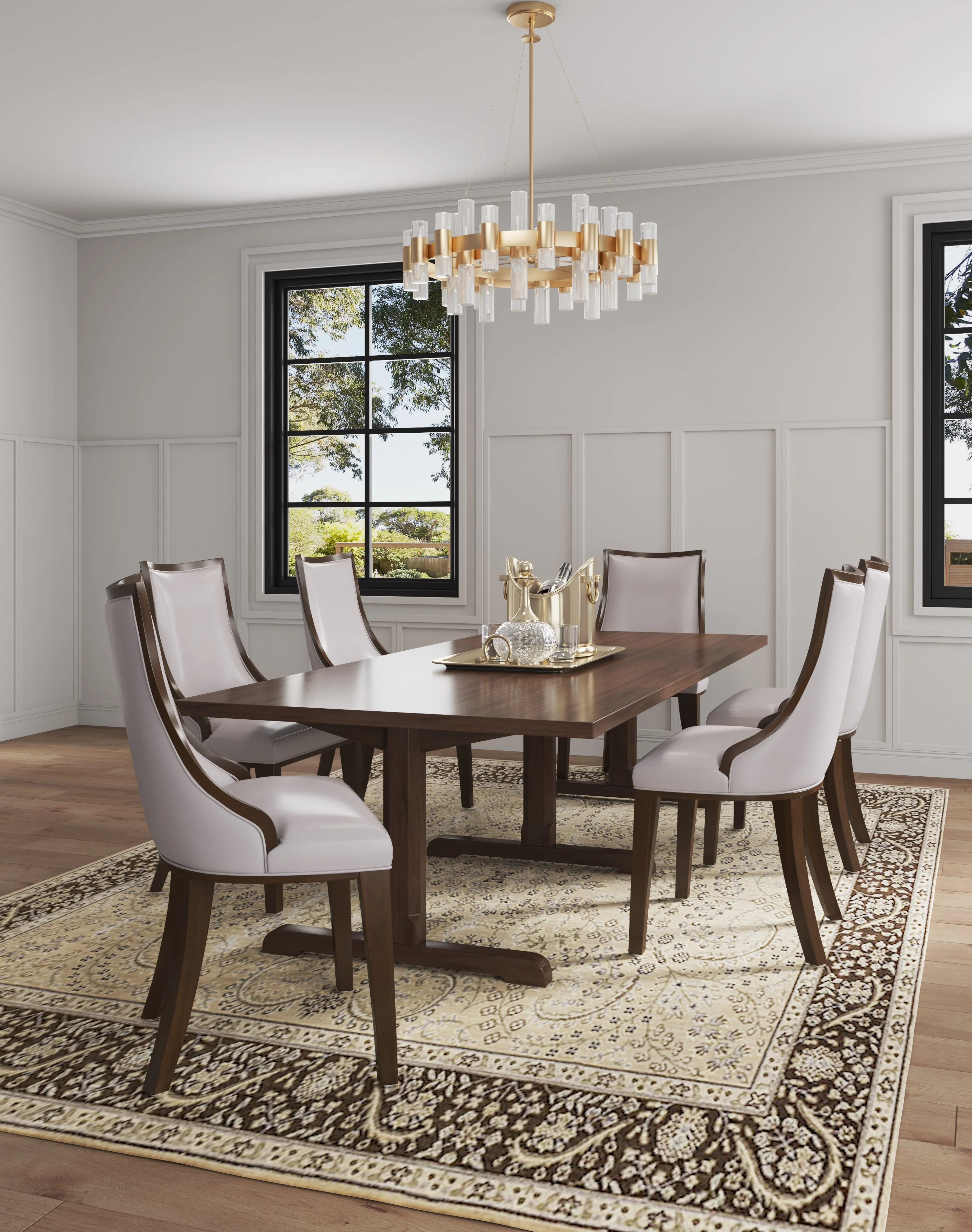 Grand Dining Chairs (set of 4) in Light Grey - Image 2